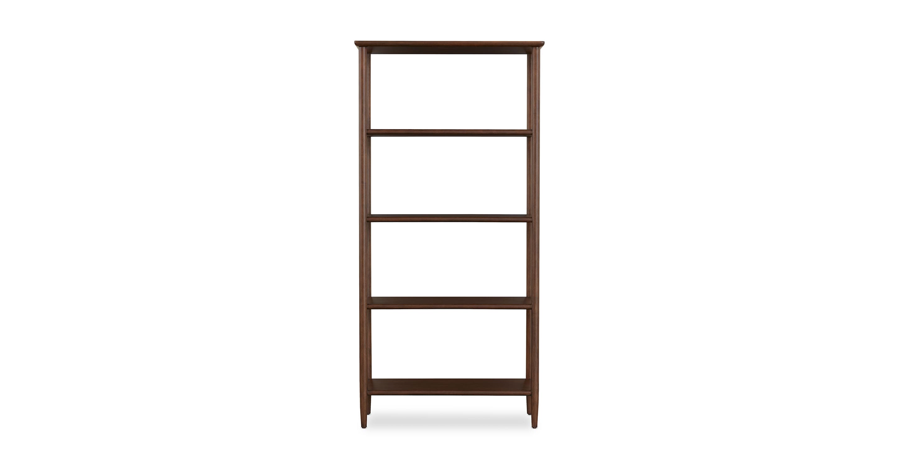 Bassett Copenhagen 40” Open Shelving Cabinet — Walnut, Made in USA Bassett Cabinet