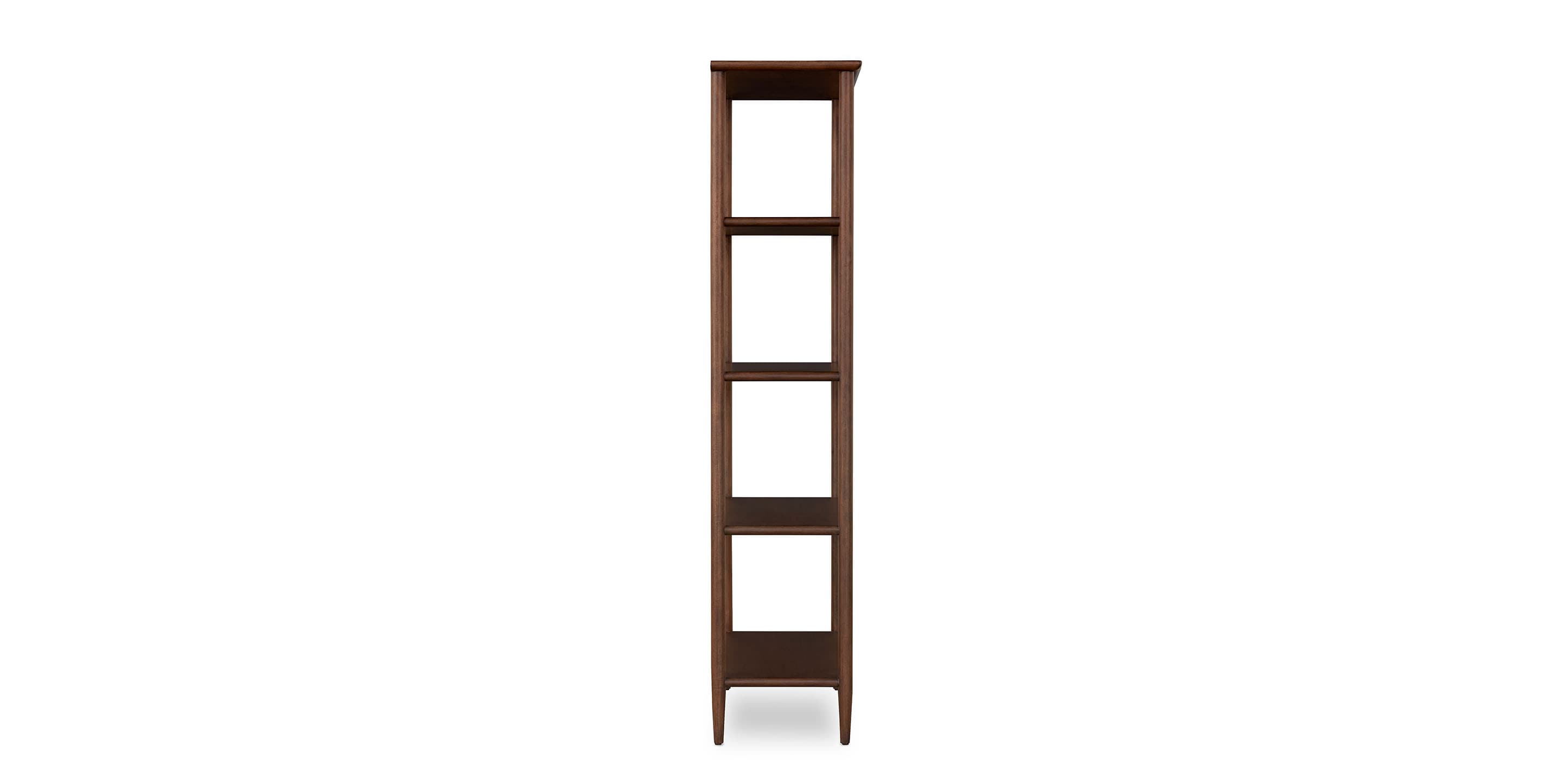 Bassett Copenhagen 40” Open Shelving Cabinet — Walnut, Made in USA Bassett Cabinet
