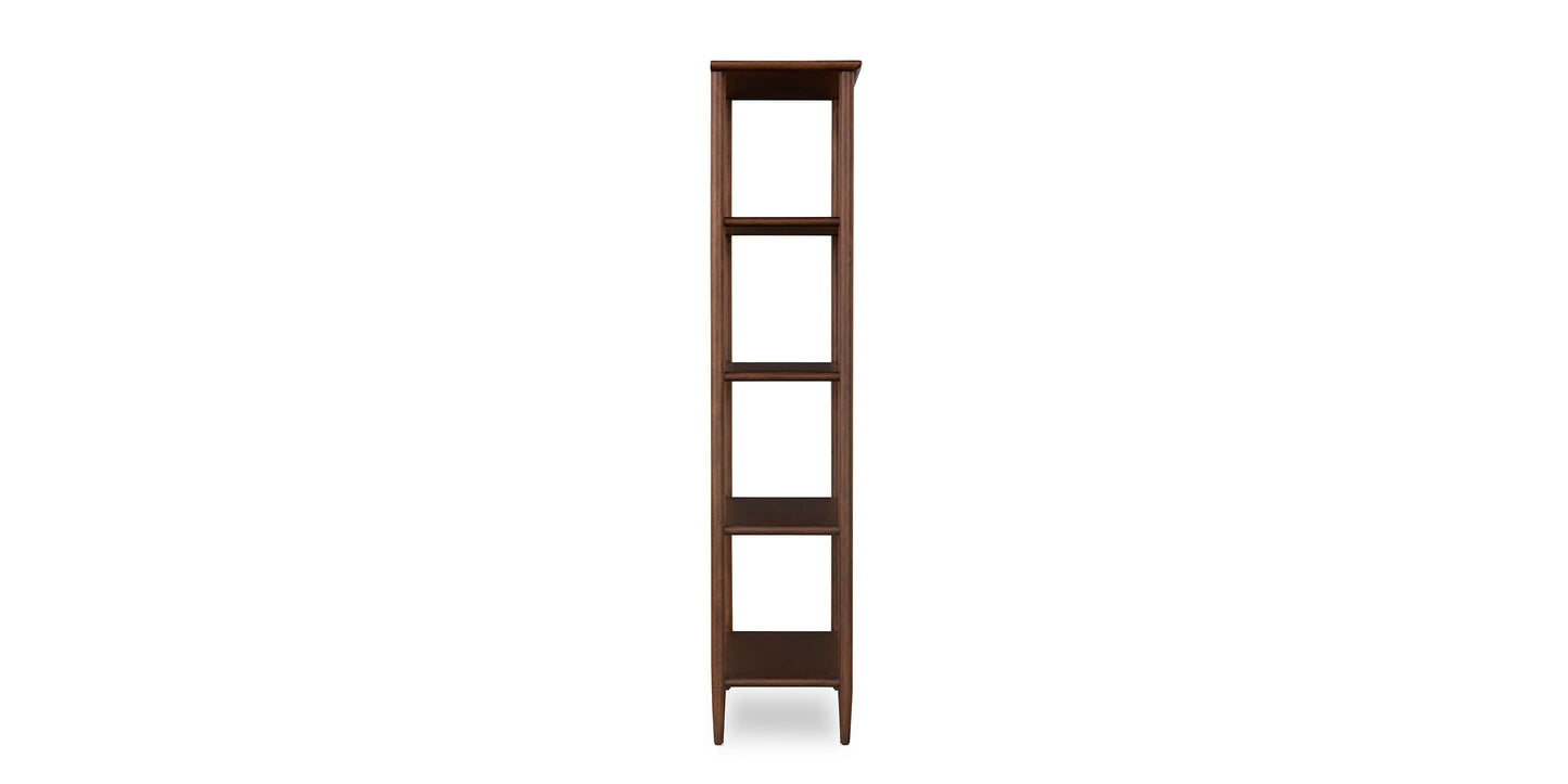 Bassett Copenhagen 40” Open Shelving Cabinet — Walnut, Made in USA Bassett Cabinet