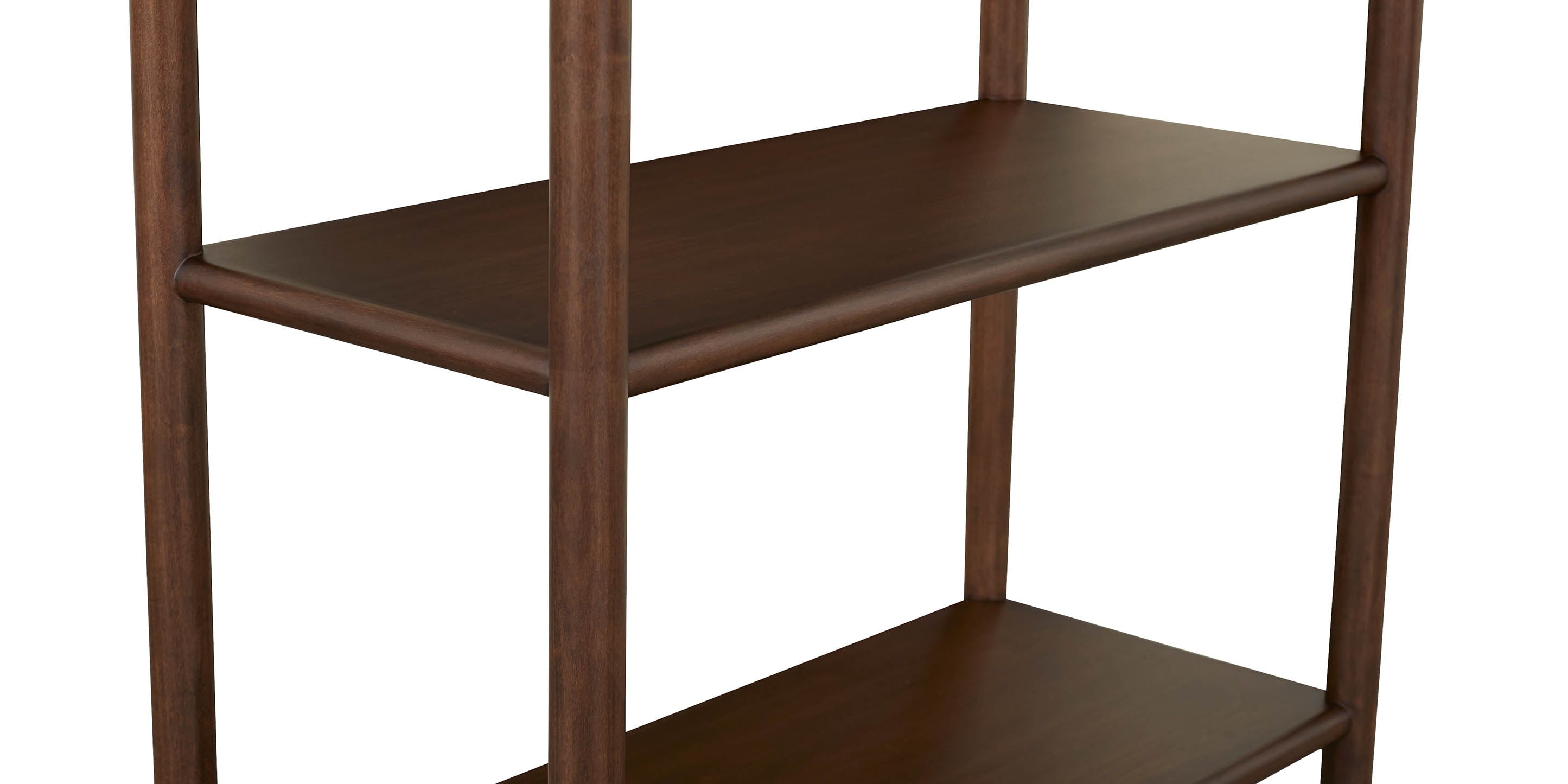 Bassett Copenhagen 40” Open Shelving Cabinet — Walnut, Made in USA Bassett Cabinet