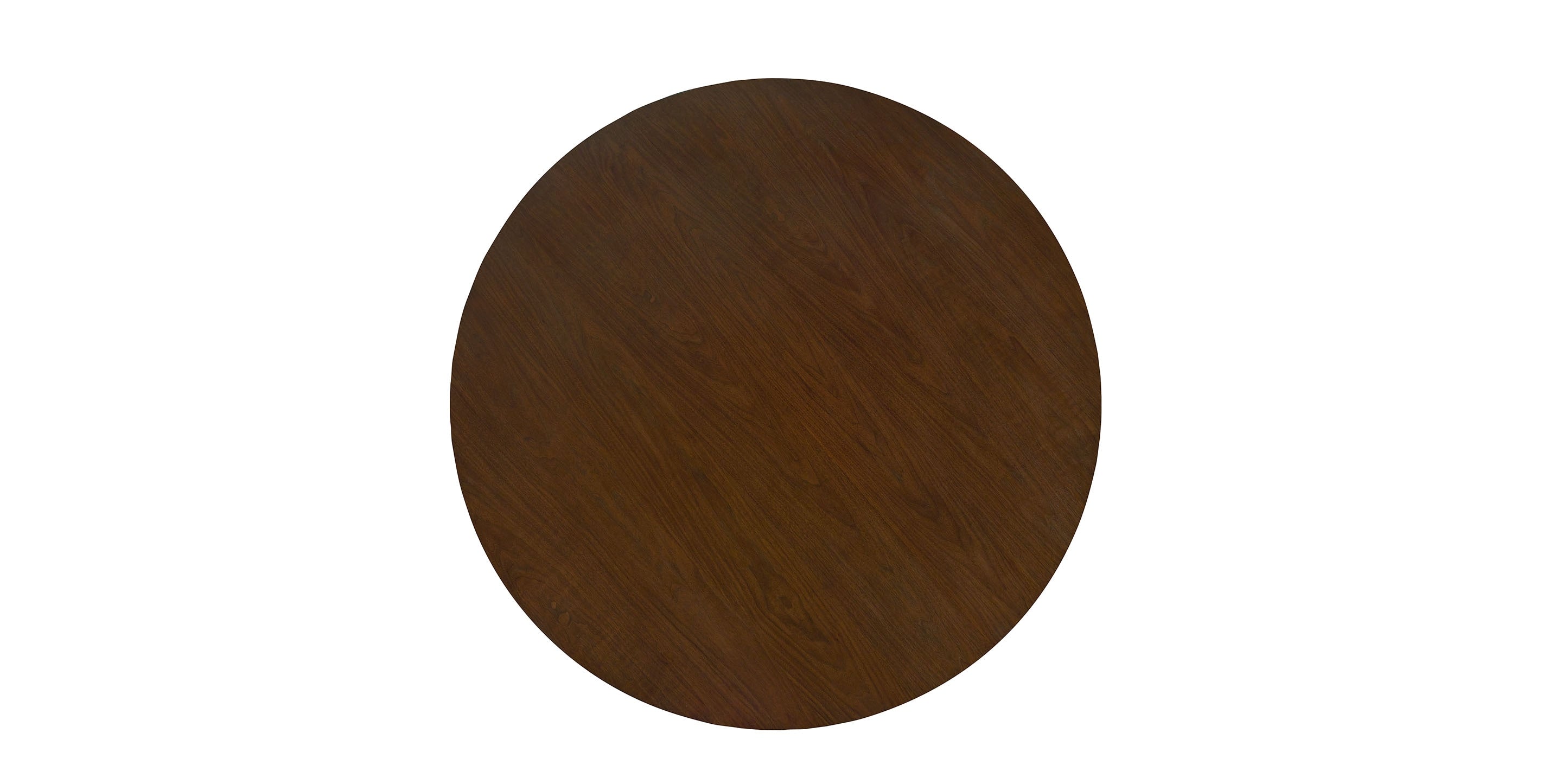 Bassett Copenhagen 48" Round Cocktail Table — Mid-Century Walnut Bassett Coffee Table