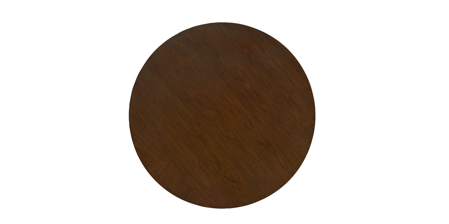 Bassett Copenhagen 48" Round Cocktail Table — Mid-Century Walnut Bassett Coffee Table