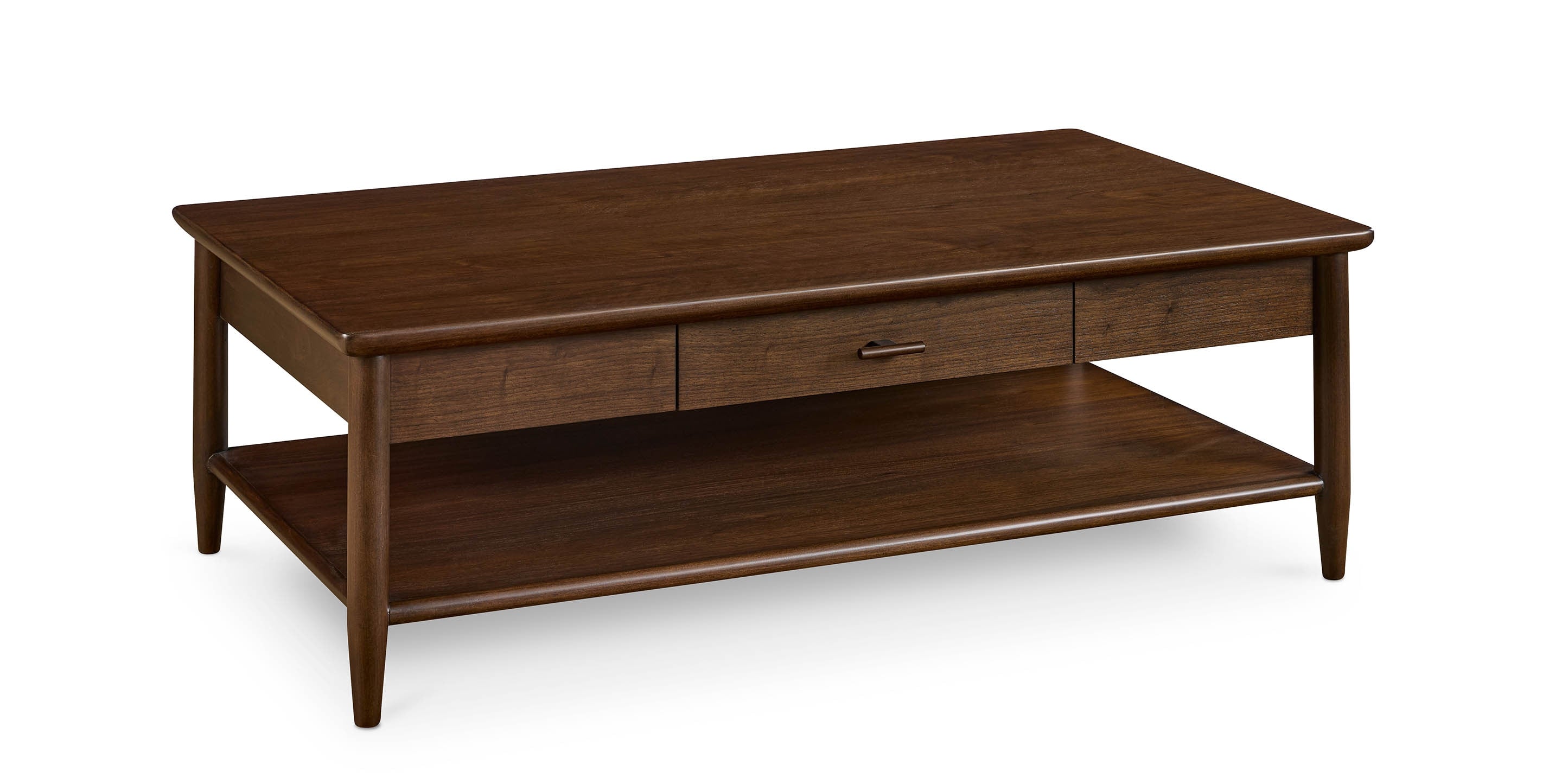 Bassett Copenhagen 52" Rectangle Cocktail Table — Walnut, Made in USA Bassett Coffee Table