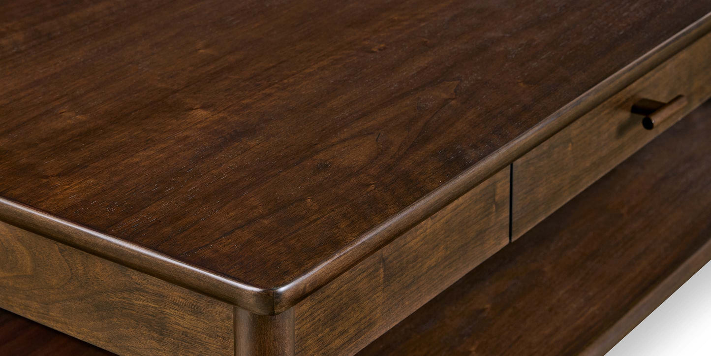 Bassett Copenhagen 52" Rectangle Cocktail Table — Walnut, Made in USA Bassett Coffee Table