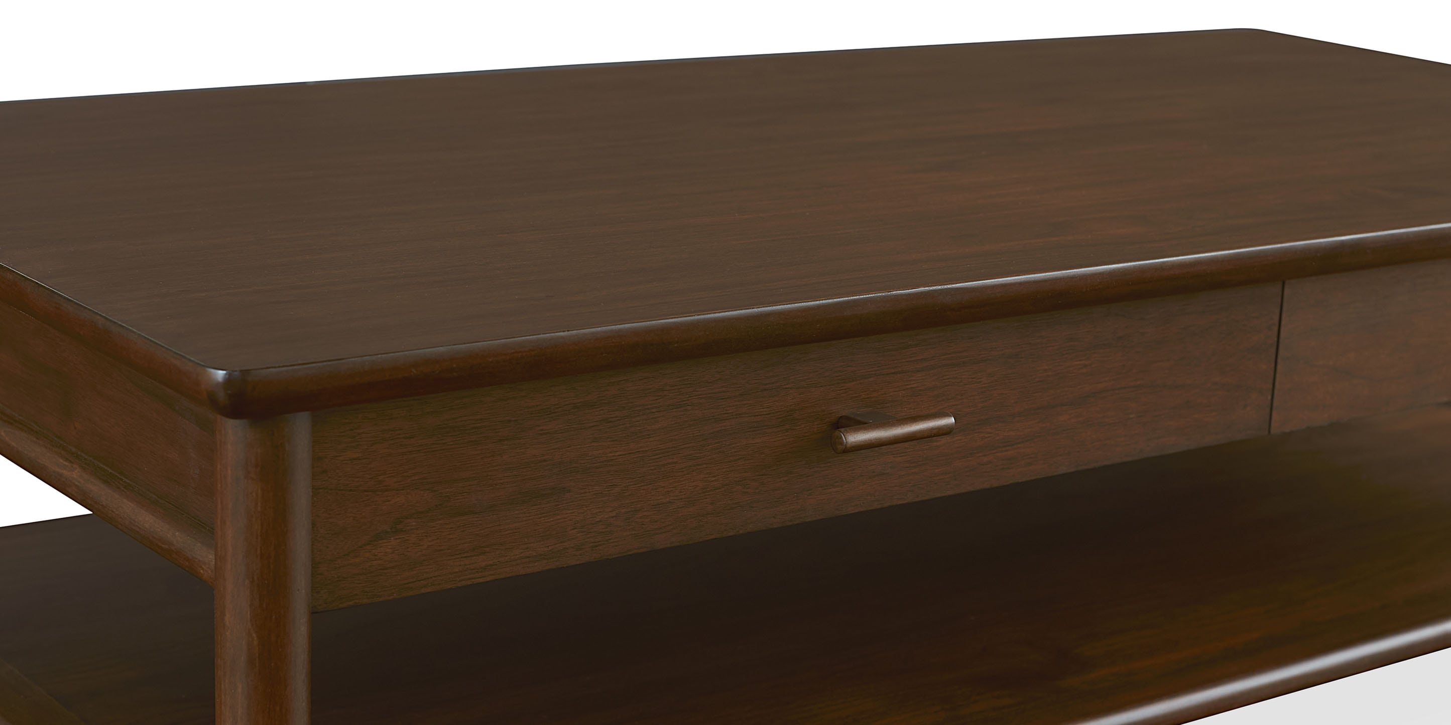 Bassett Copenhagen 60" Rectangle Cocktail Table — Danish Modern Walnut Bassett Coffee Table