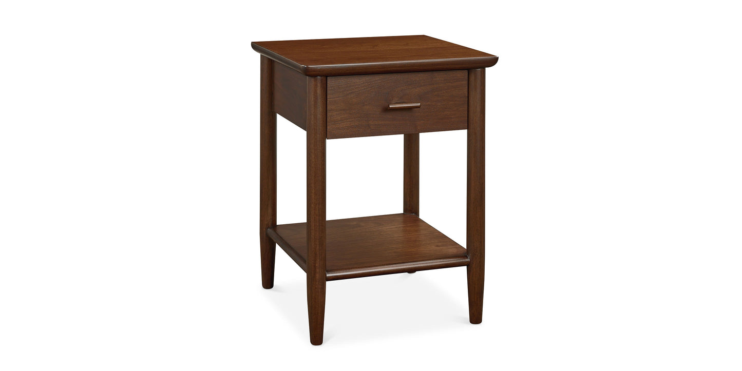 Bassett Copenhagen Square End Table — Walnut, Made in the USA Bassett End Table