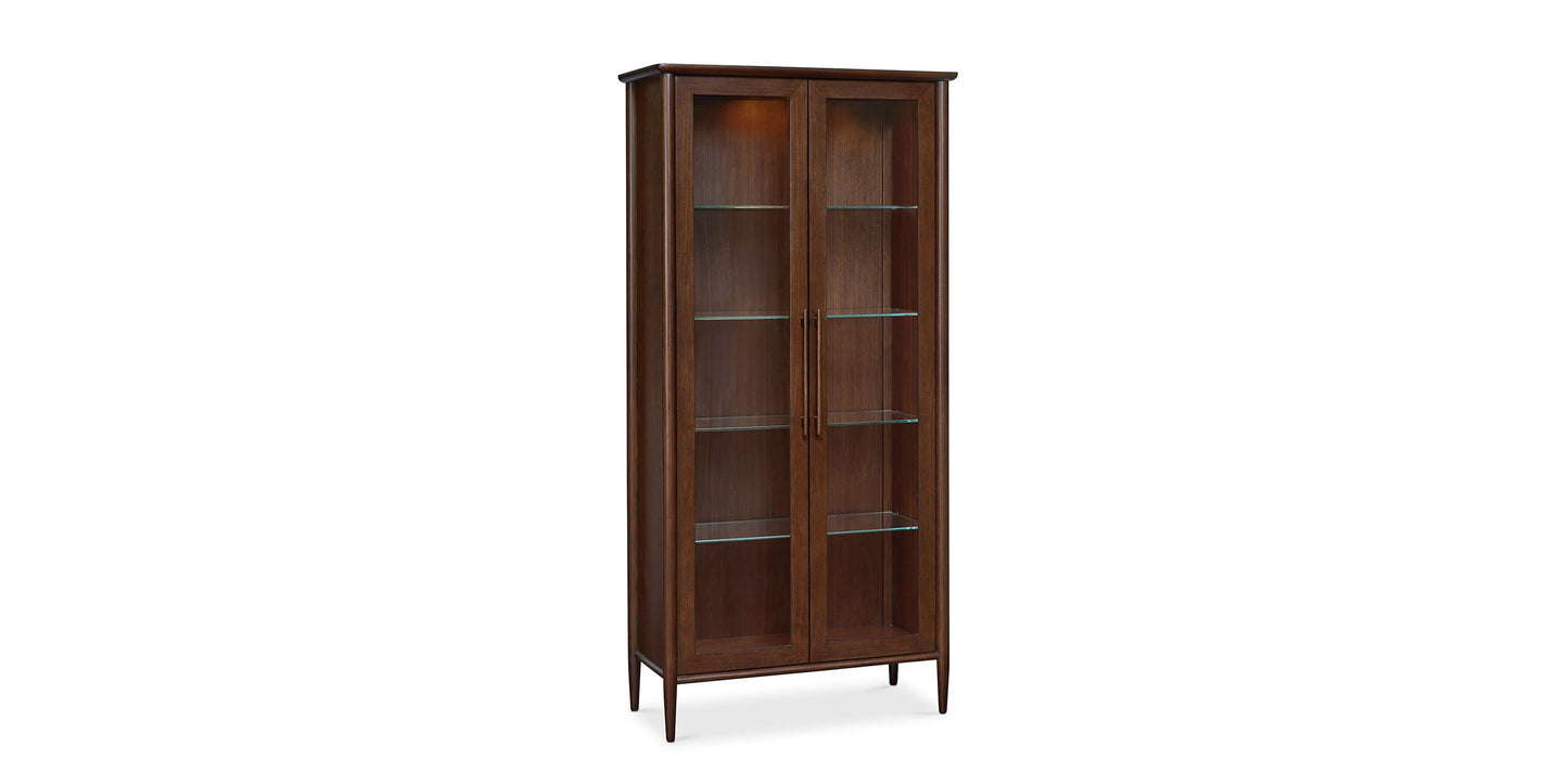 Bassett Copenhagen 40” Display Cabinet — Mid-Century Walnut Bassett Cabinet