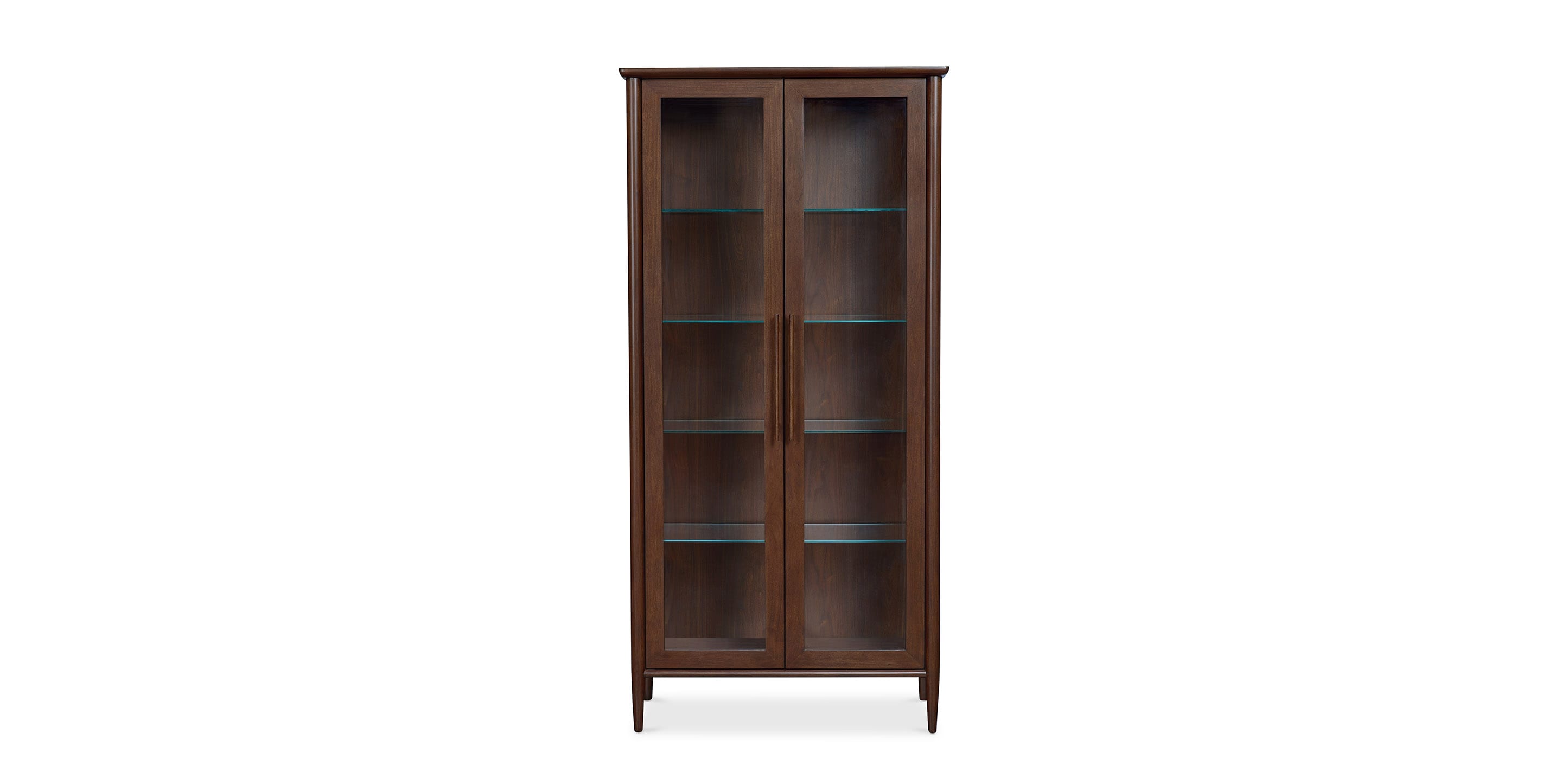 Bassett Copenhagen 40” Display Cabinet — Mid-Century Walnut Bassett Cabinet