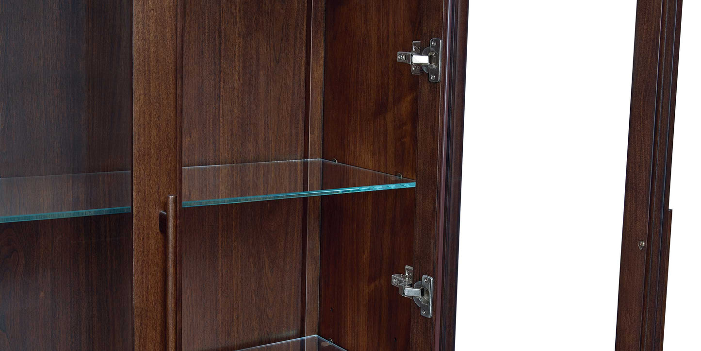 Bassett Copenhagen 40” Display Cabinet — Mid-Century Walnut Bassett Cabinet