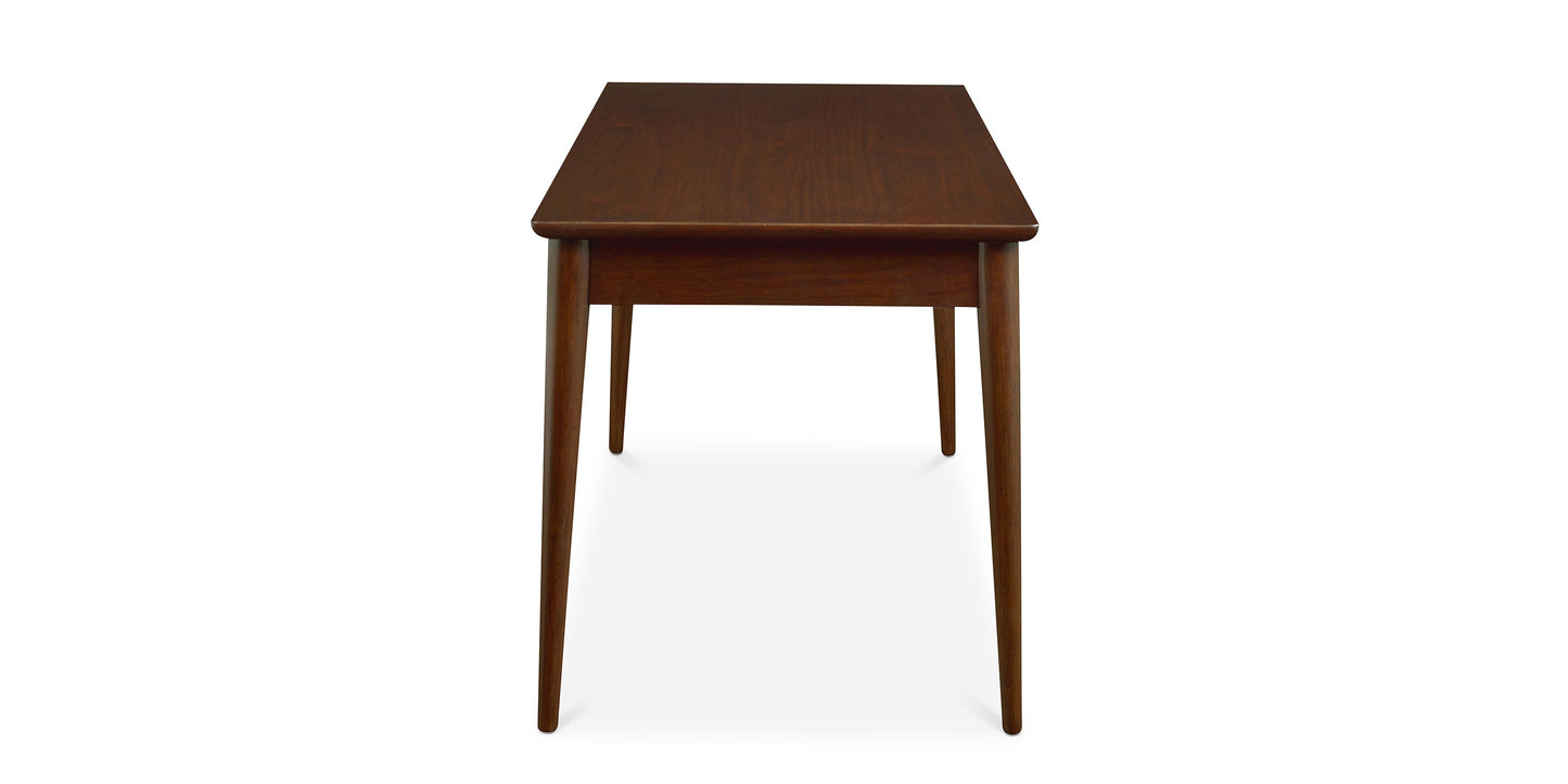 Bassett Copenhagen 60” Writing Desk — Walnut, Mid-Century Modern Bassett Desk