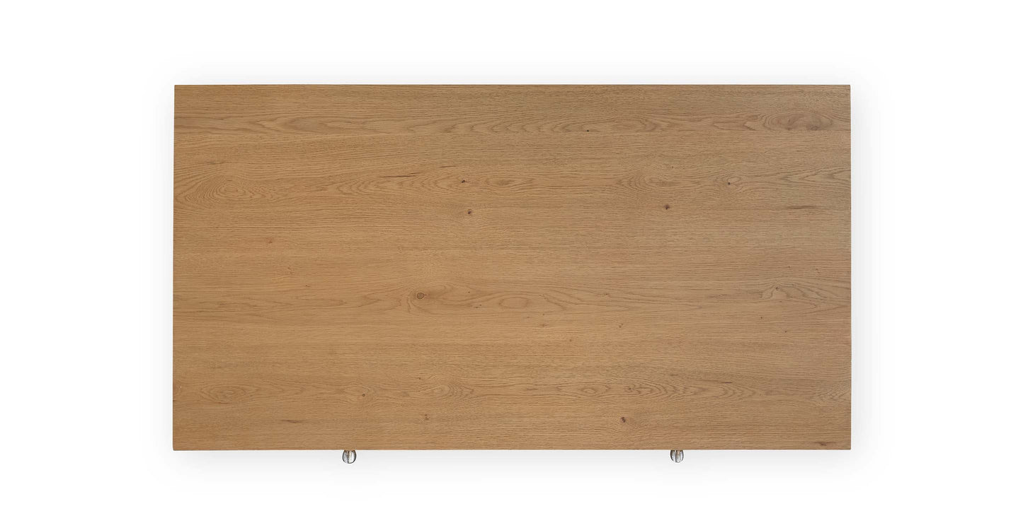 Bassett Newbury Ribbed Drawer Cocktail Table — Natural White Oak — Natural finish