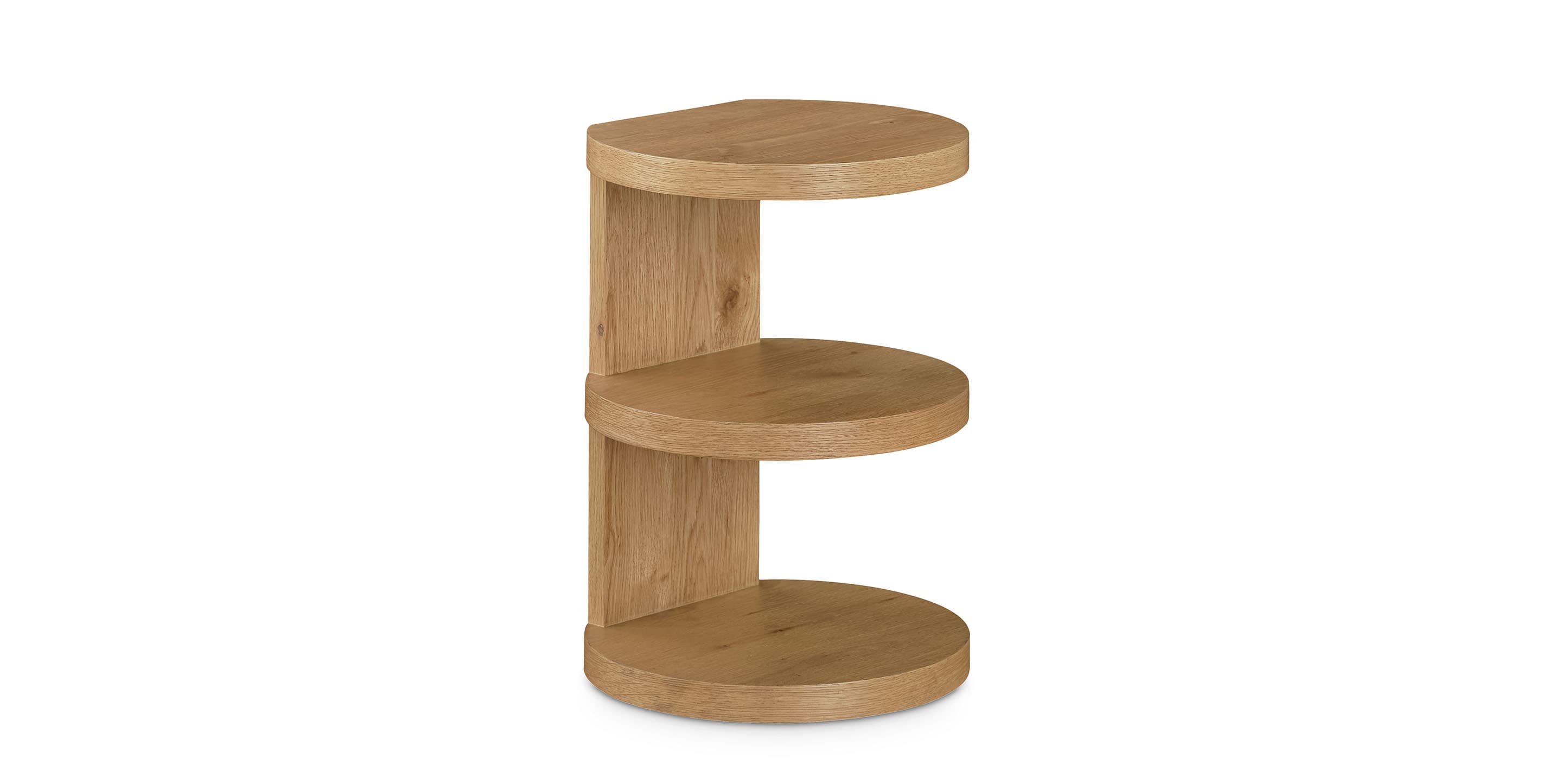 Bassett Newbury Spot Tier Side Table — Two Tiers, Made in the USA — Natural finish