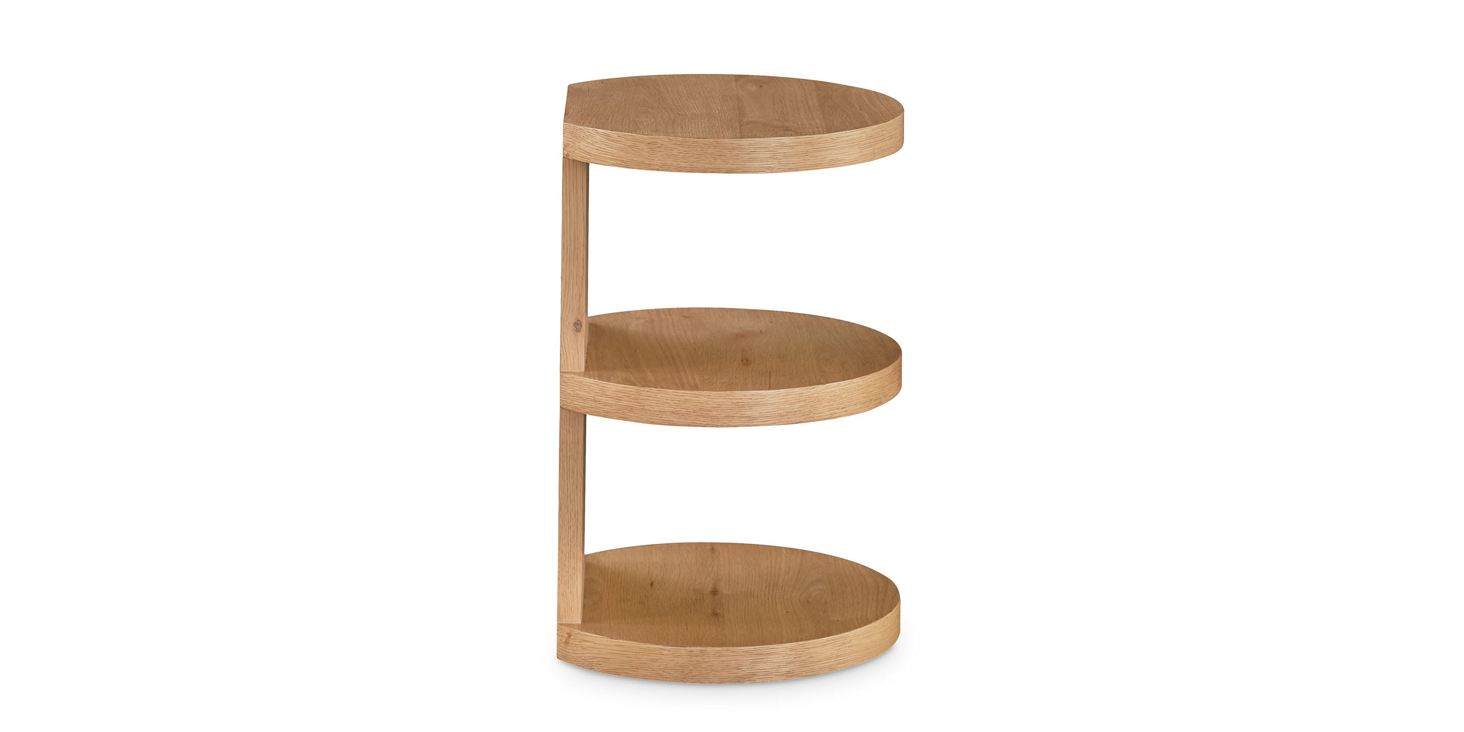 Bassett Newbury Spot Tier Side Table — Two Tiers, Made in the USA — Natural finish