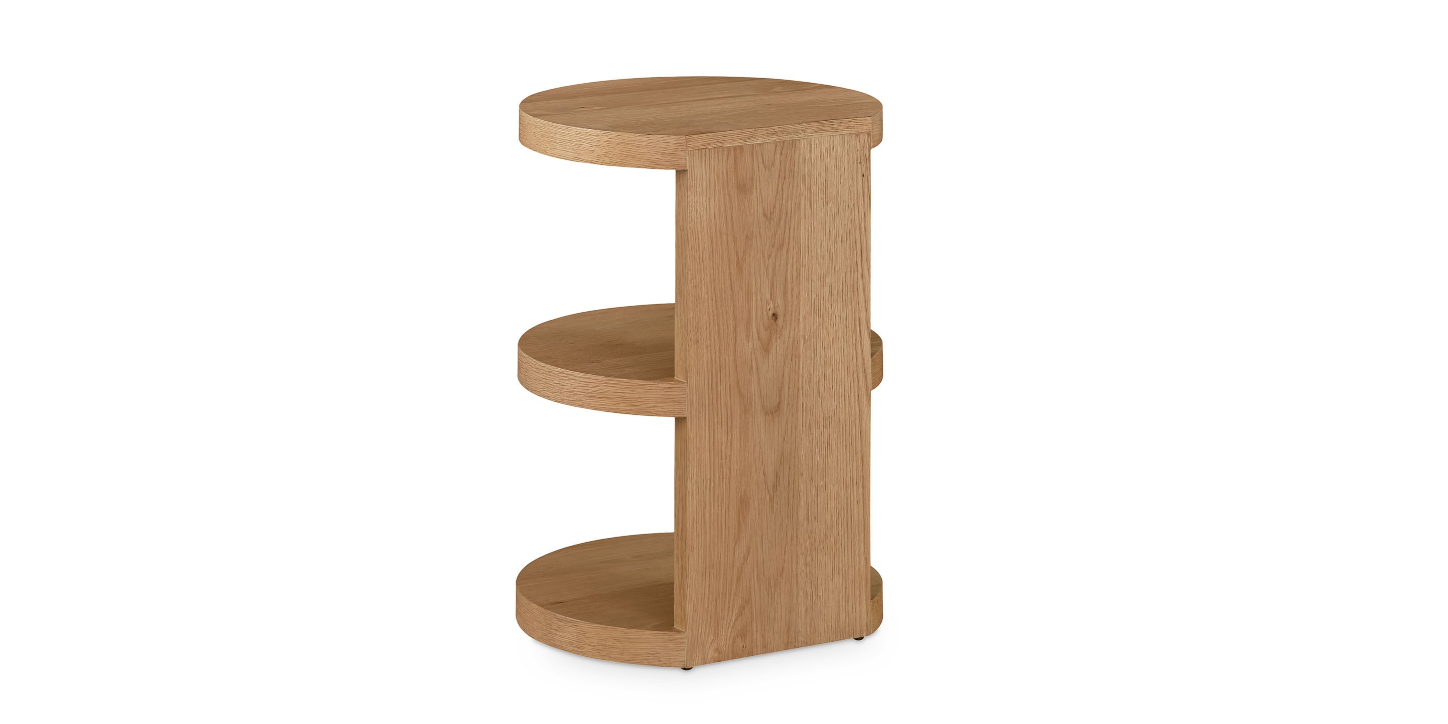 Bassett Newbury Spot Tier Side Table — Two Tiers, Made in the USA — Natural finish