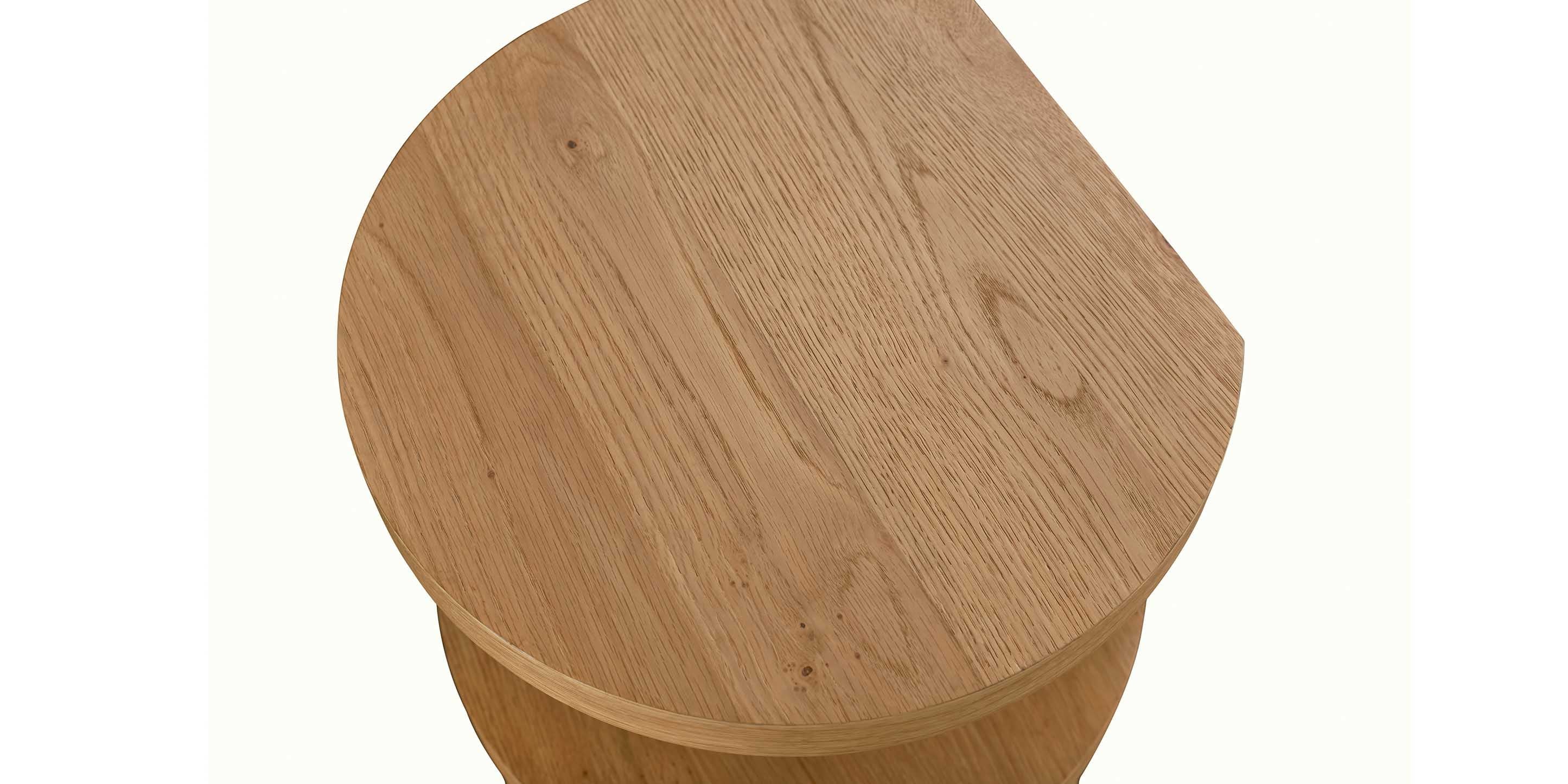 Bassett Newbury Spot Tier Side Table — Two Tiers, Made in the USA — Natural finish
