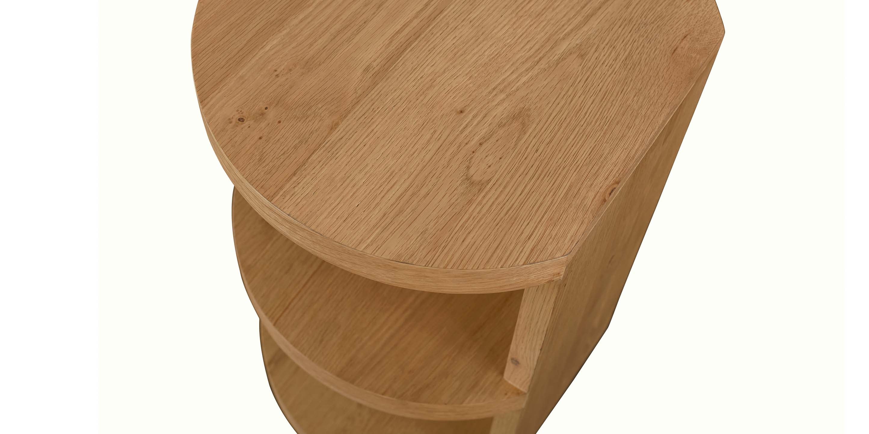 Bassett Newbury Spot Tier Side Table — Two Tiers, Made in the USA — Natural finish