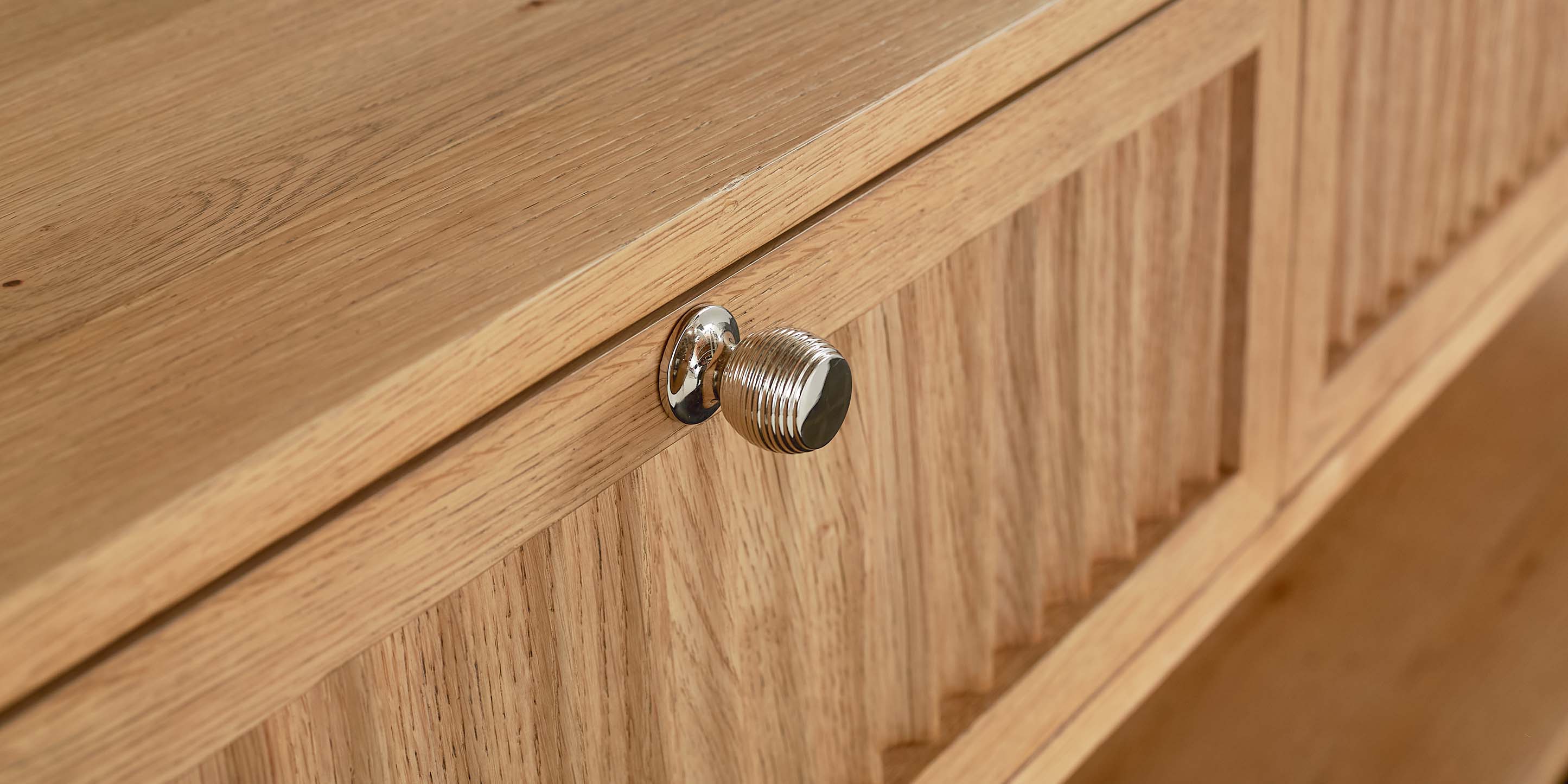 Bassett Newbury Low Console/Credenza — Natural White Oak, USA-Made — Natural finish