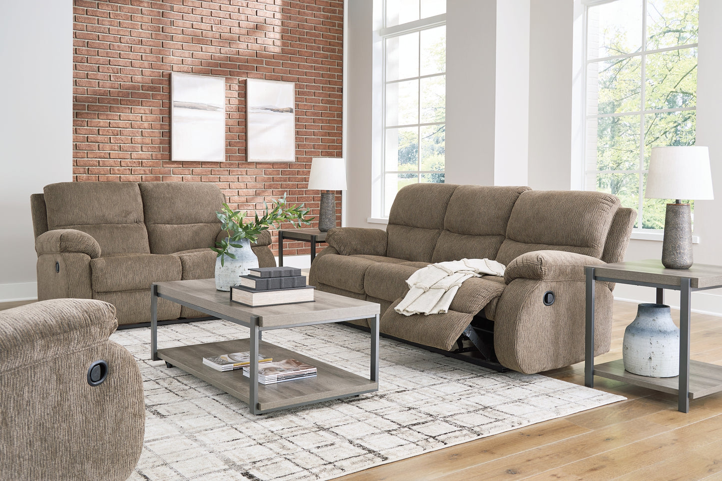 Scranto Reclining Sofa, Loveseat and Recliner