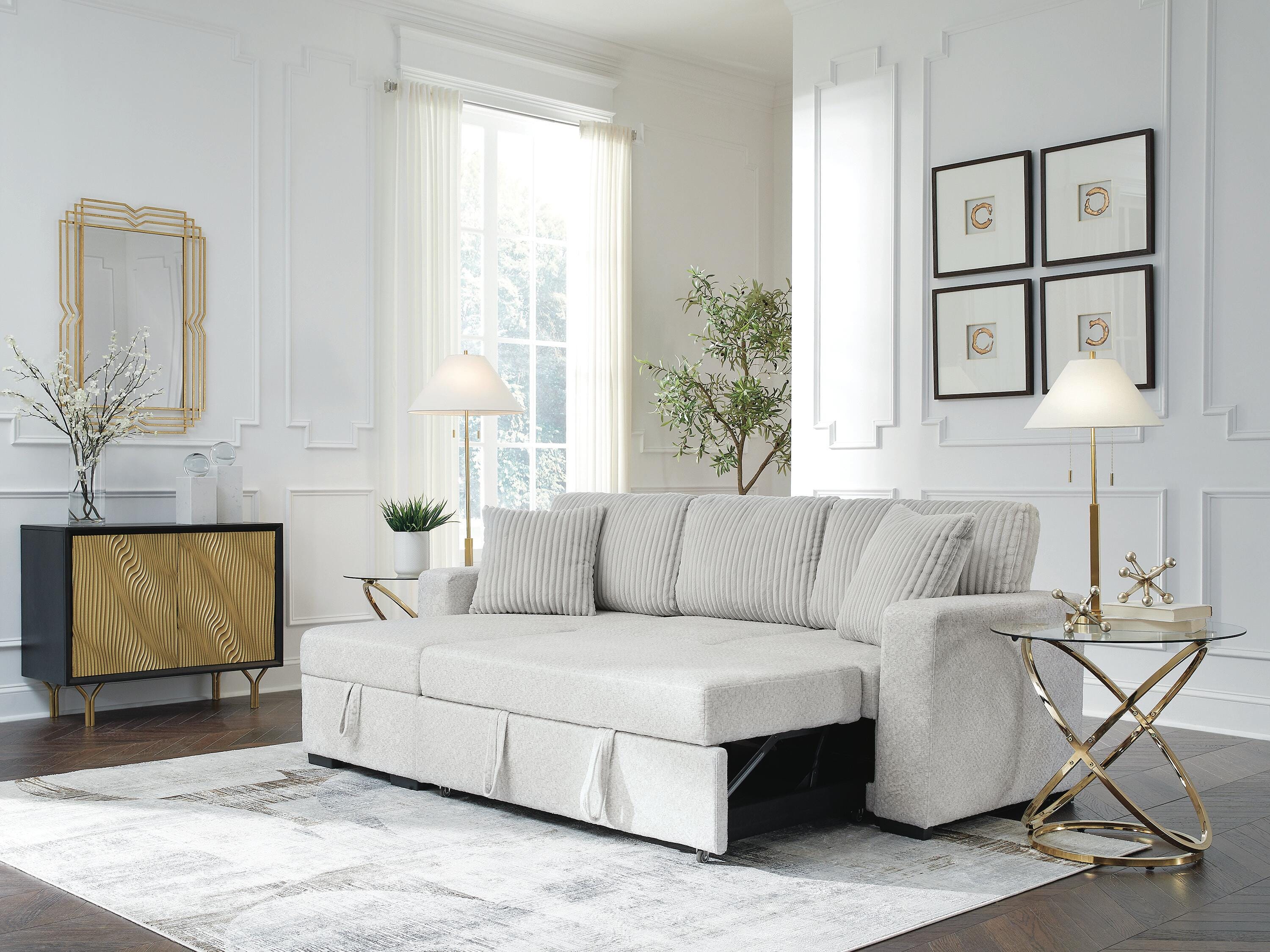 Wohlen 2-Piece Sectional with Pop Up Sleeper and Chaise