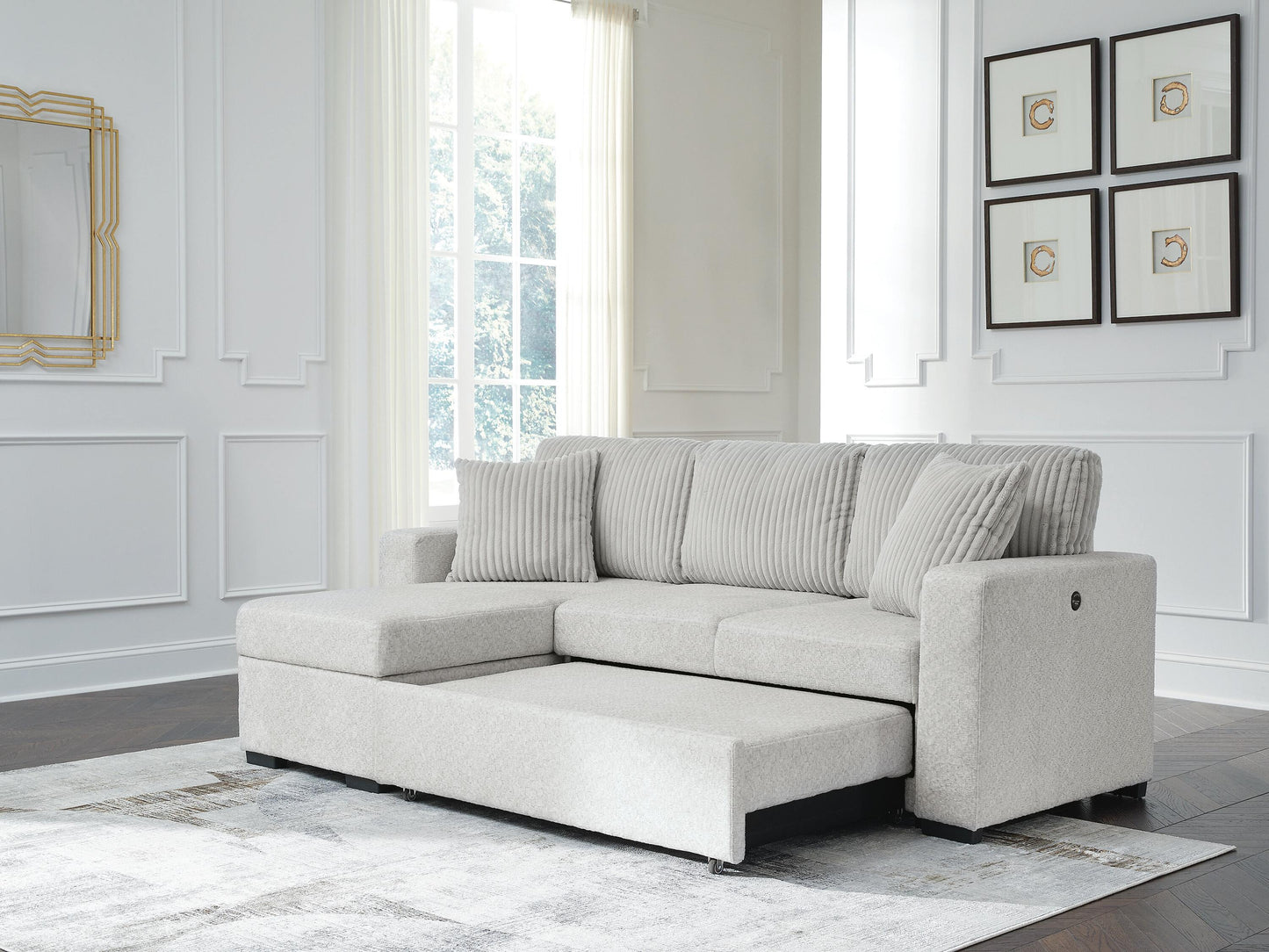 Wohlen 2-Piece Sectional with Pop Up Sleeper and Chaise