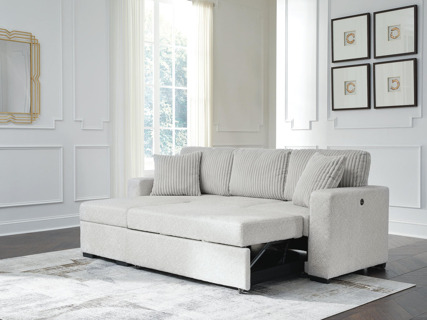 Wohlen 2-Piece Sectional with Pop Up Sleeper and Chaise