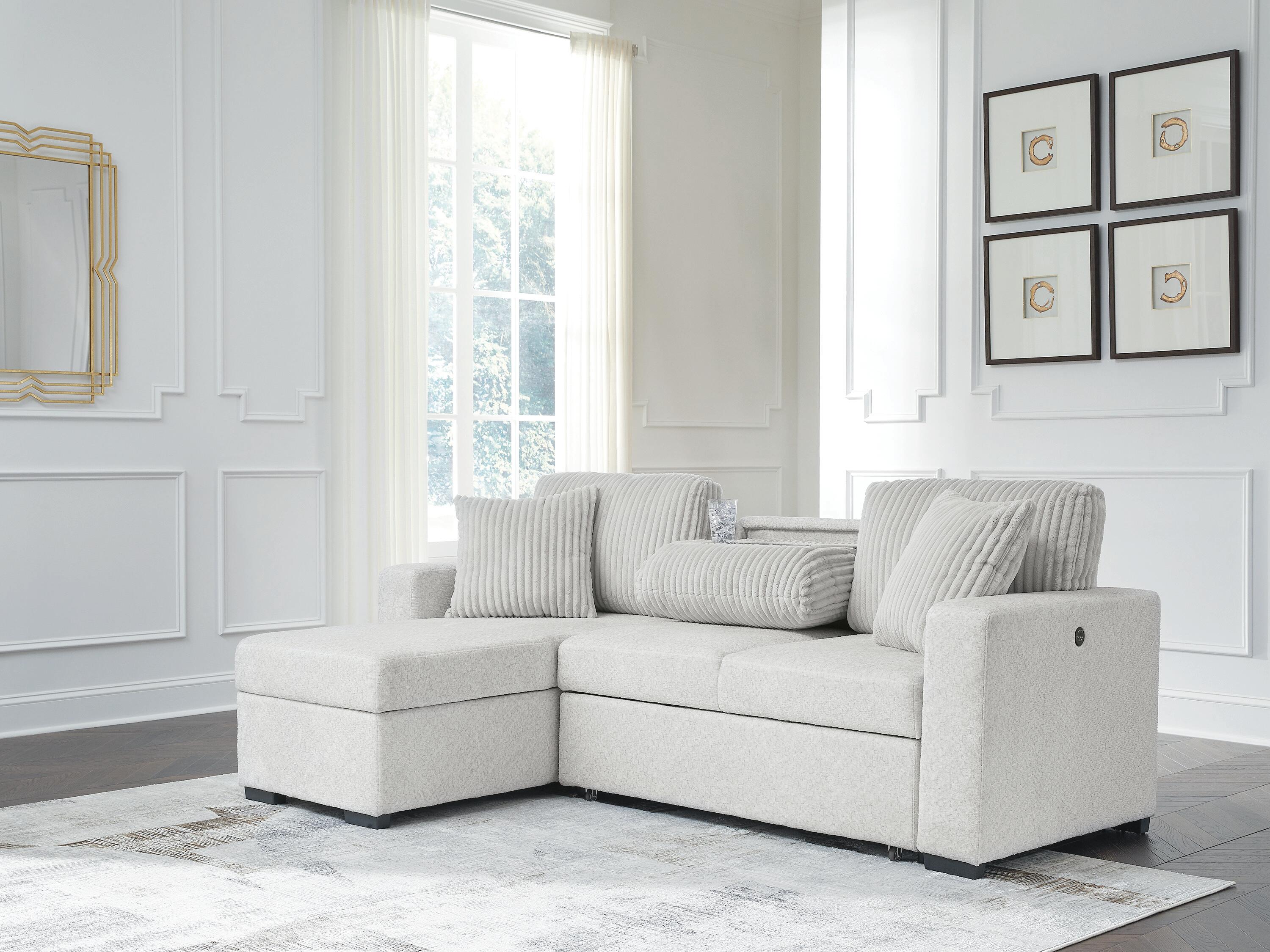 Wohlen 2-Piece Sectional with Pop Up Sleeper and Chaise