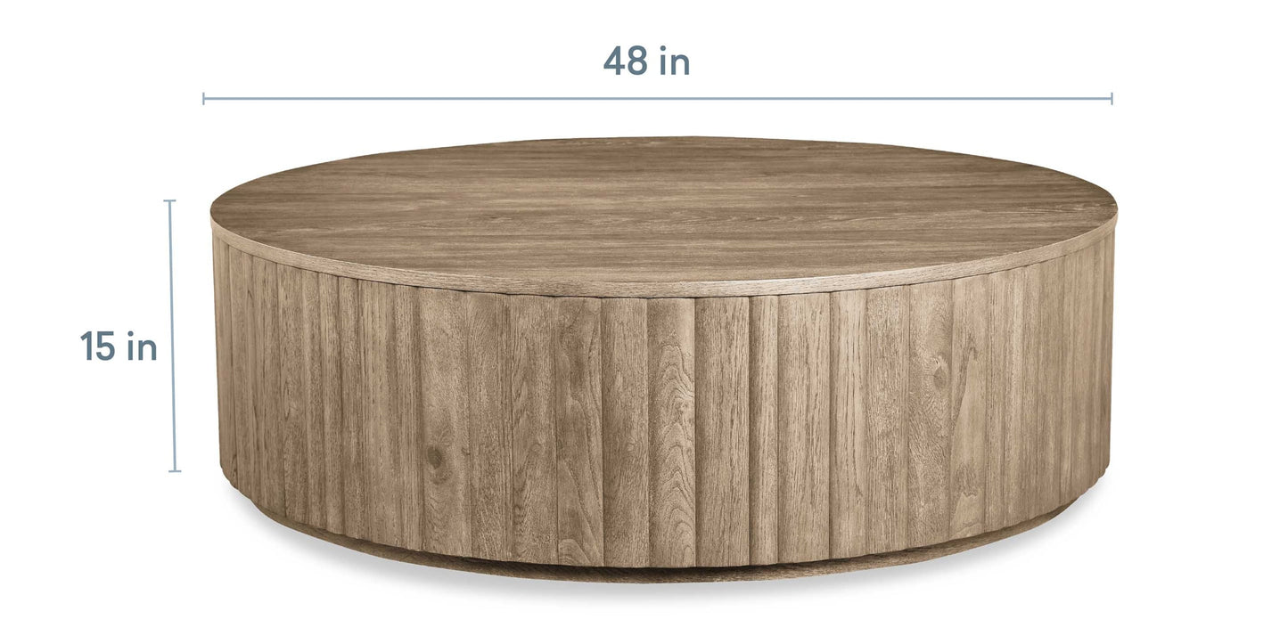 Andora Round Plinth Cocktail Table Bassett