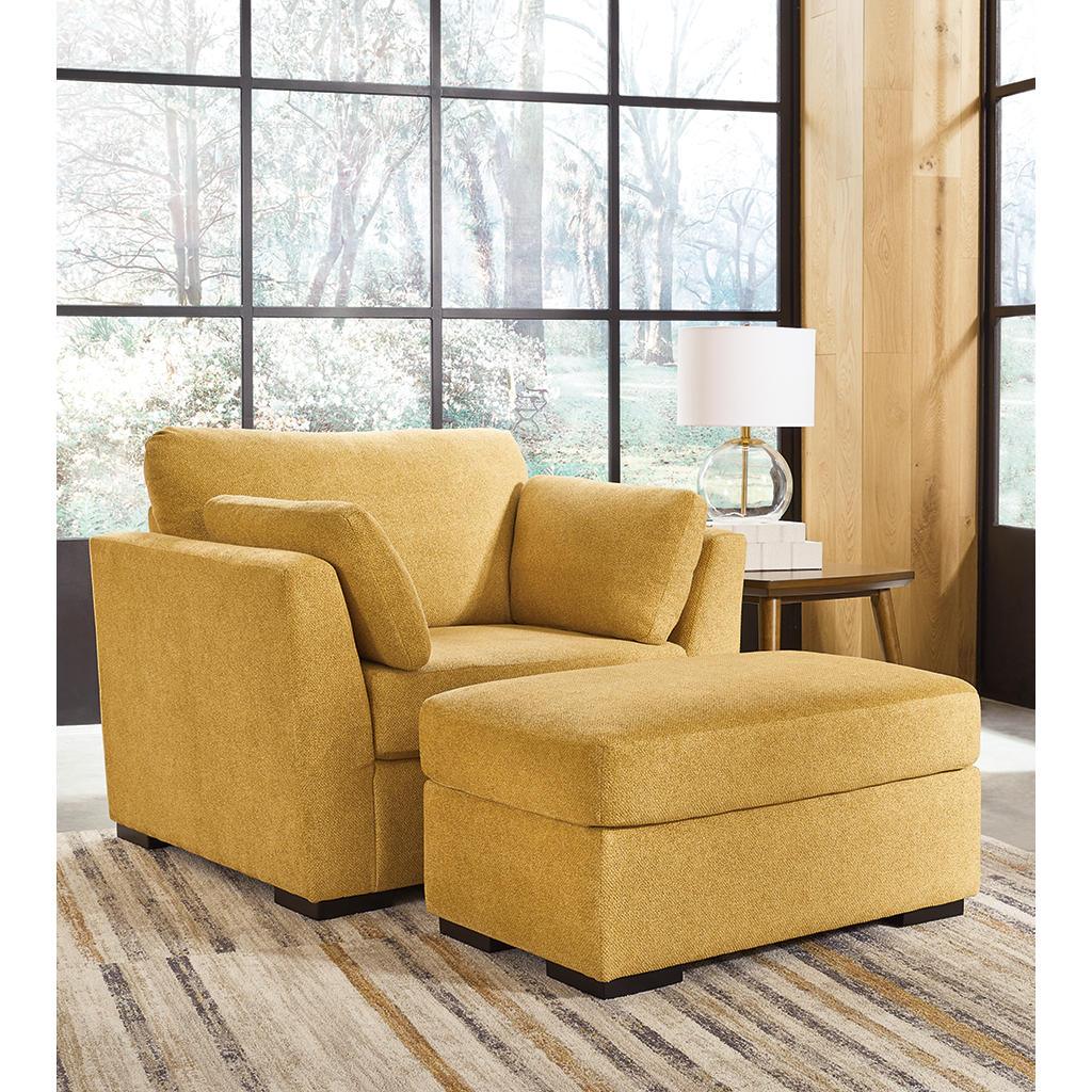 Keerwick Oversized Chair and Ottoman — Sunflower Signature Design by Ashley® Uncategorized