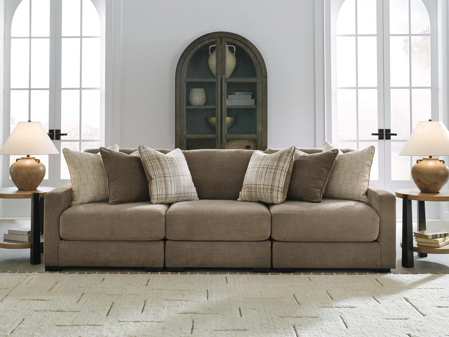 Camellia-Court 3-Piece Sectional Sofa
