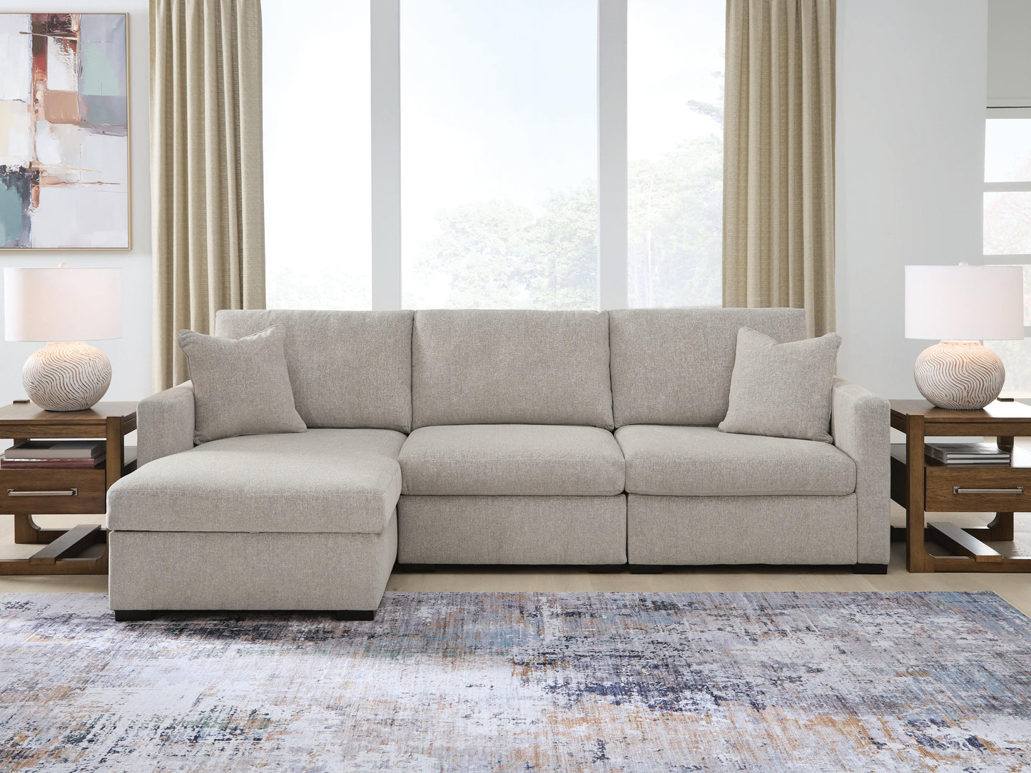 ModMax Luxe 3-Piece Sectional Sofa Storage Chaise