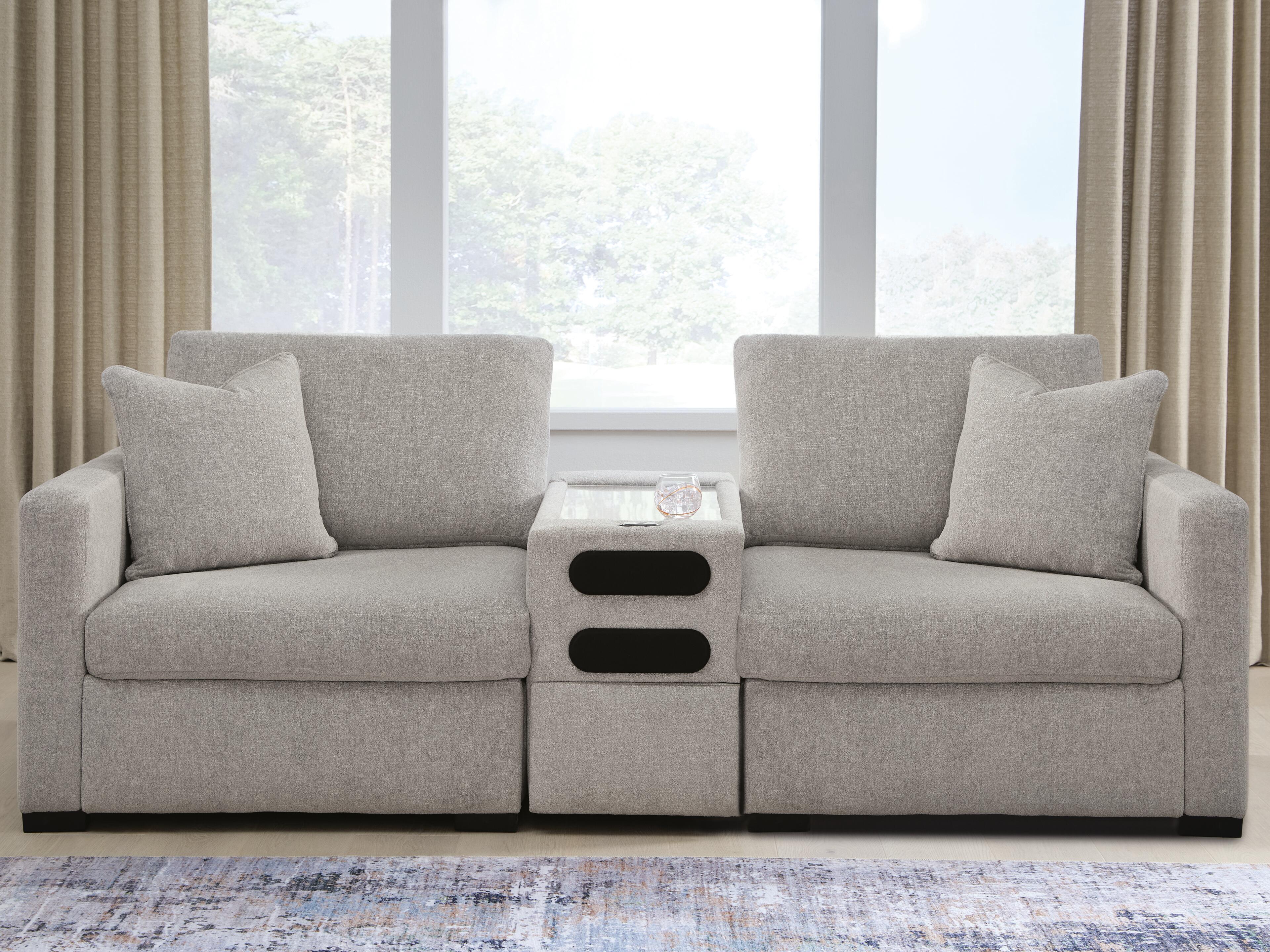 ModMax Luxe 3-Piece Sectional Loveseat with Audio Console