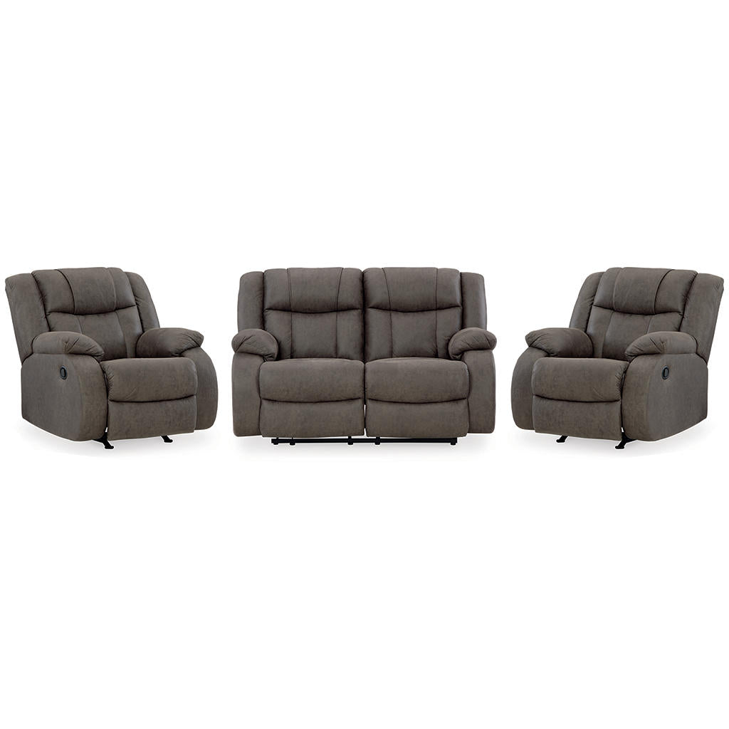 First Base Reclining Loveseat and 2 Recliners Signature Design by Ashley® Uncategorized