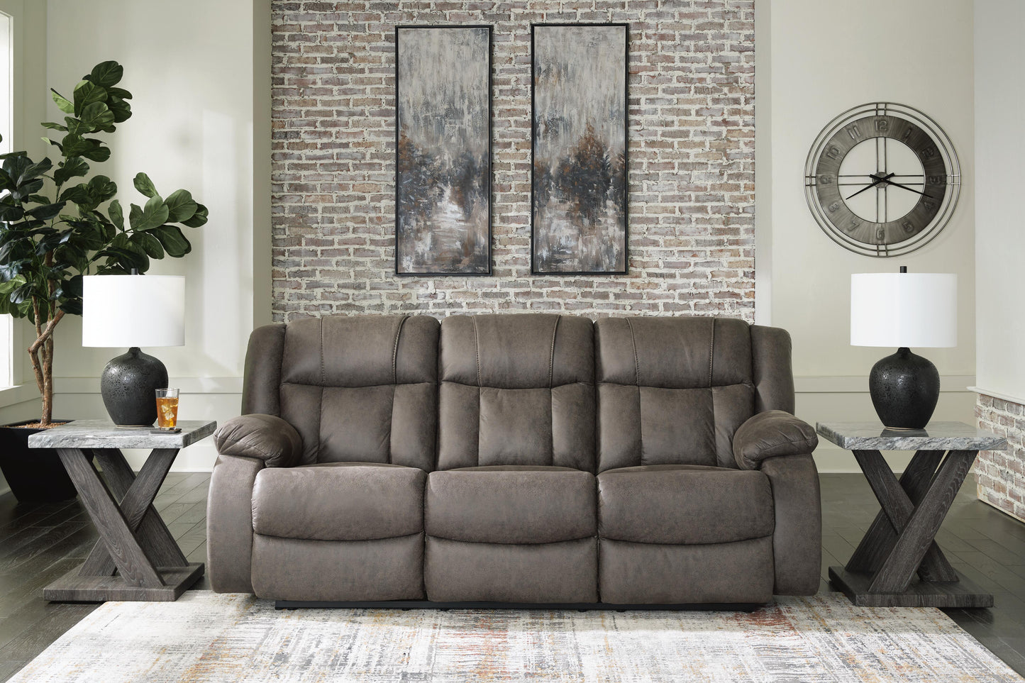 First Base Reclining Sofa and Recliner — 2-Piece Set Signature Design by Ashley® Living Room