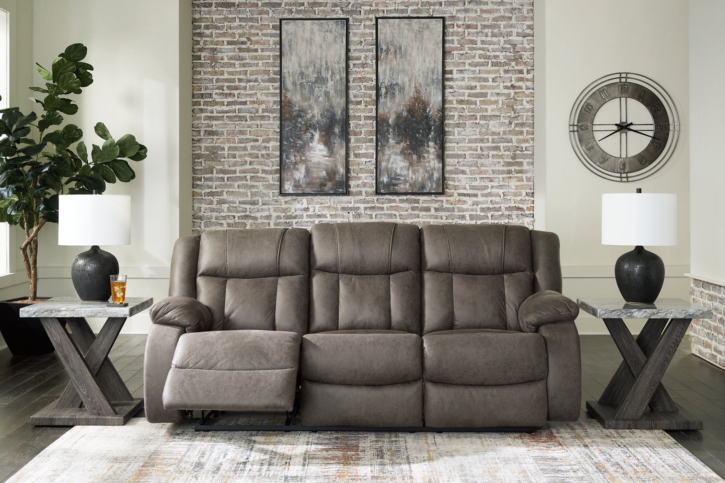 First Base Reclining Sofa, Loveseat and Recliner