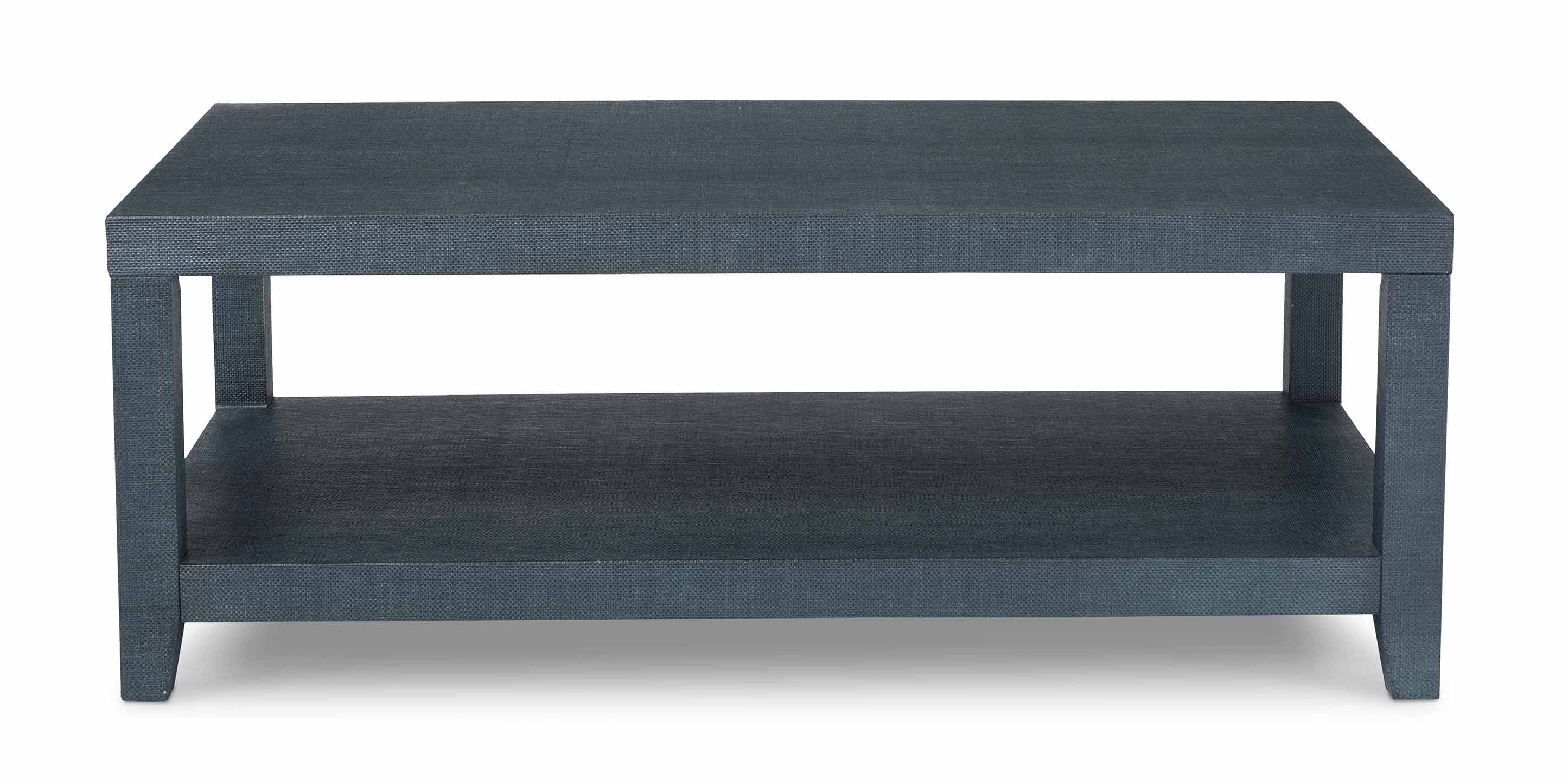 Bassett Ventura Rectangular Cocktail Table — Elm, Made in the USA — Pacific Blue finish