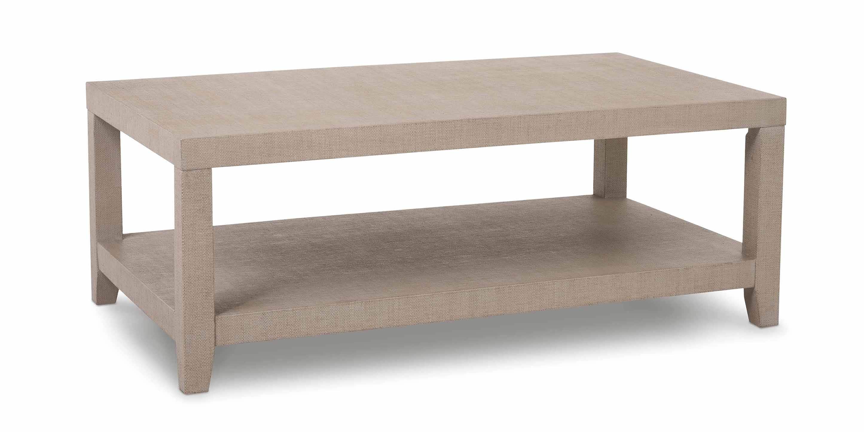 Bassett Ventura Rectangular Cocktail Table — Elm, Made in the USA — Sand Grey finish