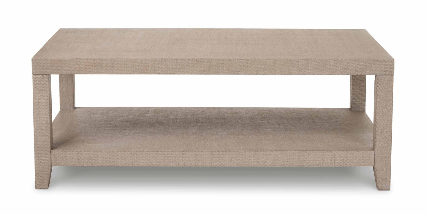Ventura Raffia Rectangle Cocktail Table Bassett