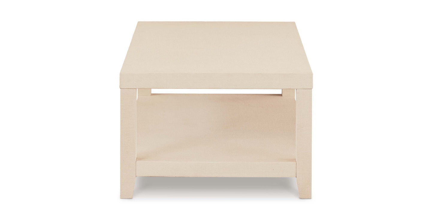 Ventura Natural Raffia Cocktail Table Bassett