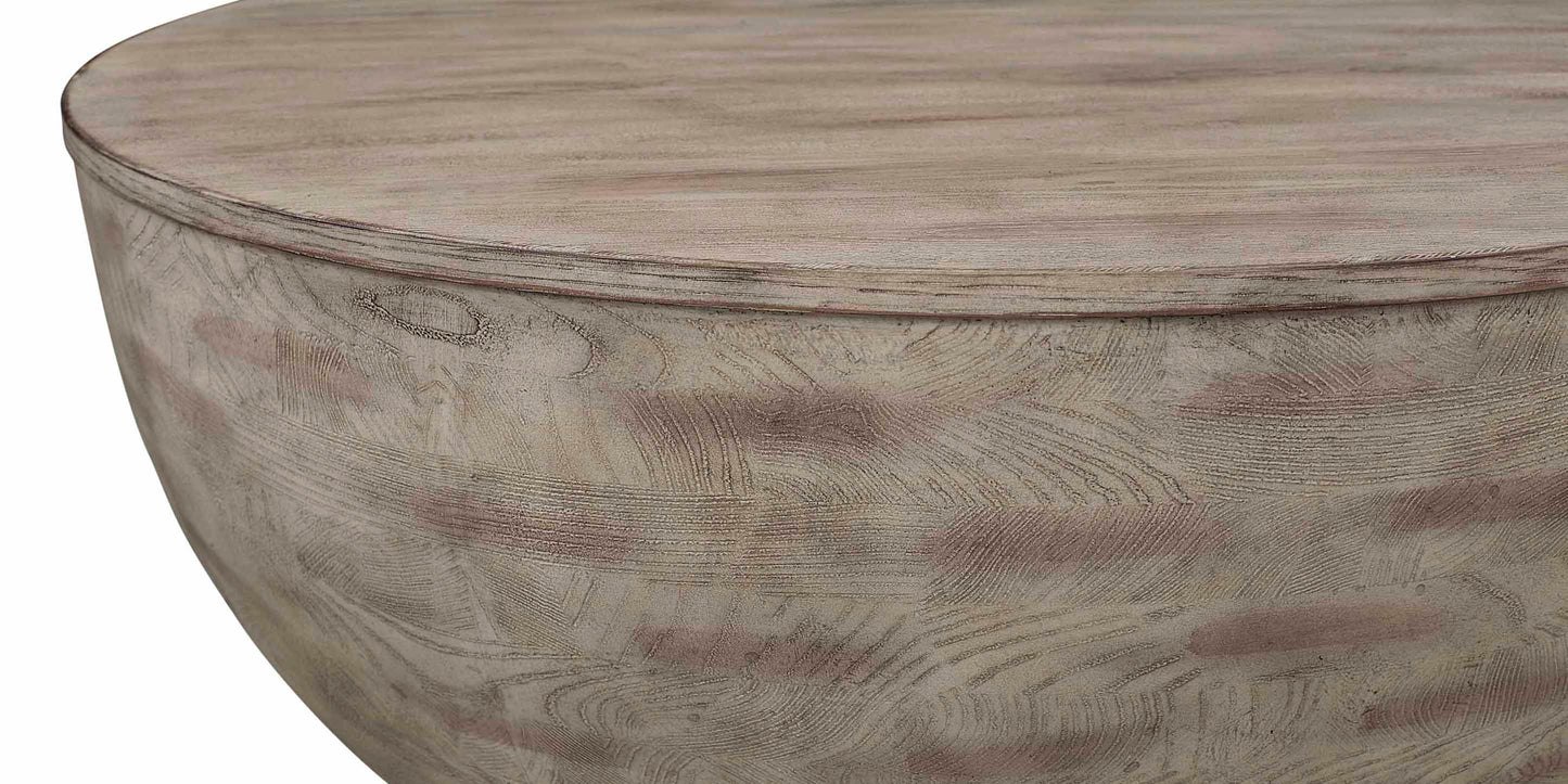 Bassett Tahiti Drum Cocktail Table — Global Texture, Made in the USA Bassett Coffee Table