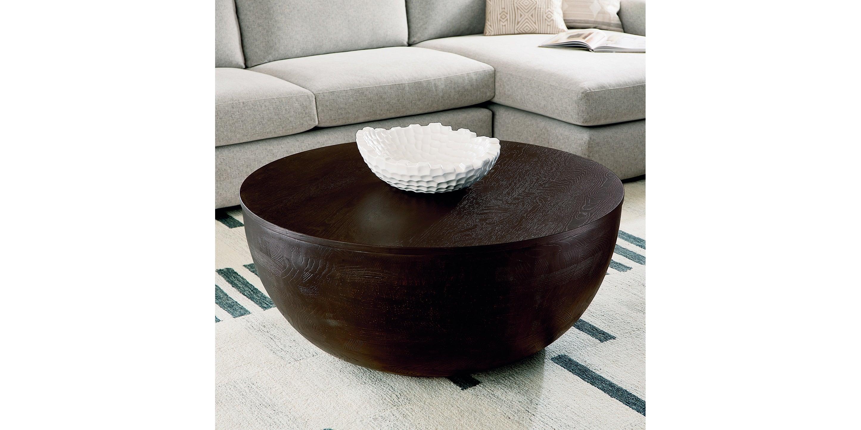 Bassett Tahiti Drum Cocktail Table — Global Texture, Made in the USA Bassett Coffee Table