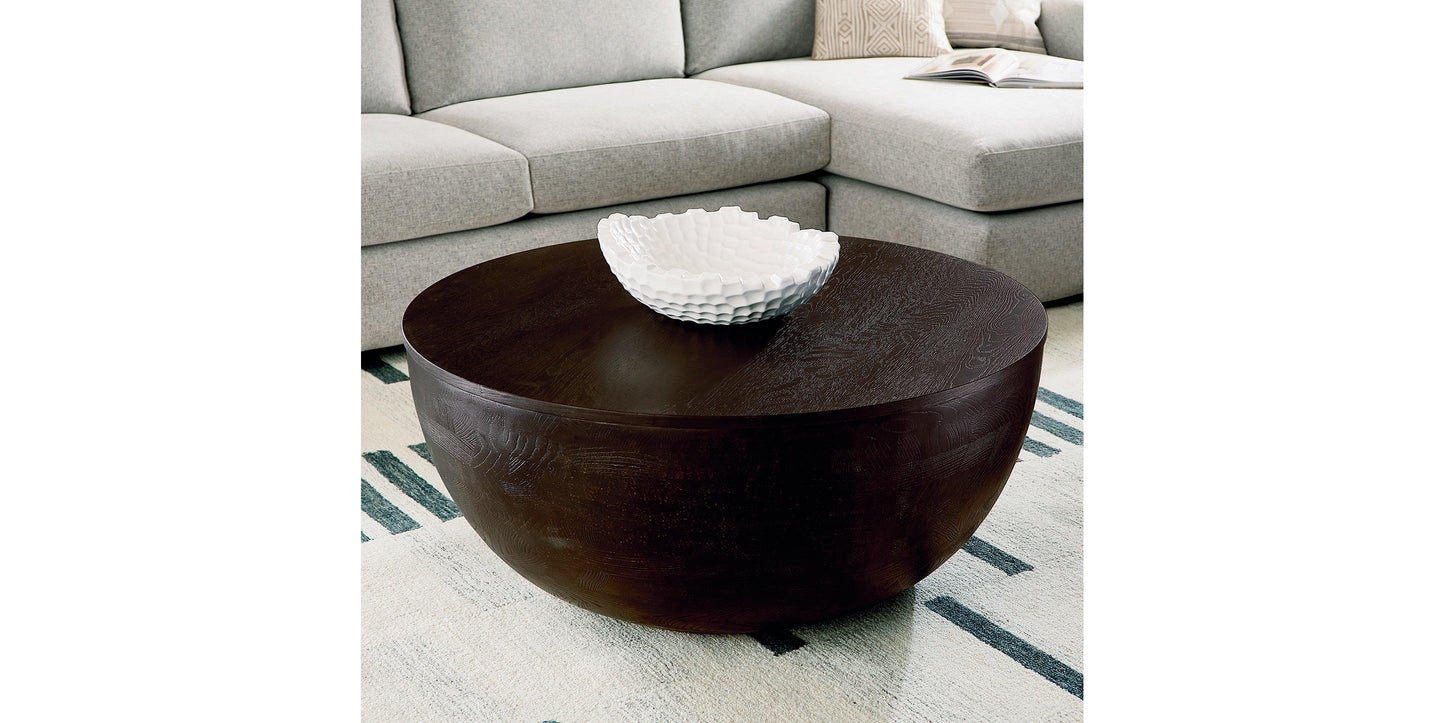 Bassett Tahiti Drum Cocktail Table — Global Texture, Made in the USA Bassett Coffee Table