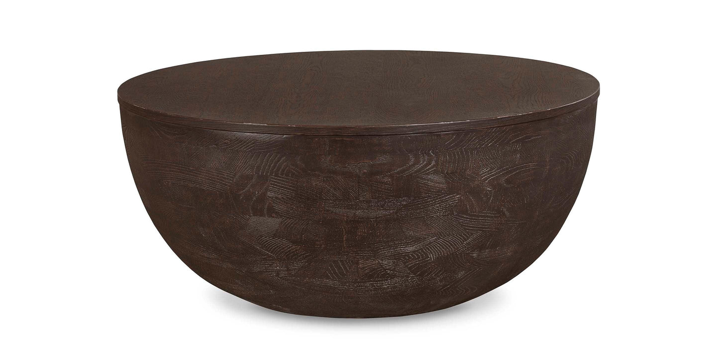 Bassett Tahiti Drum Cocktail Table — Global Texture, Made in the USA Bassett Coffee Table
