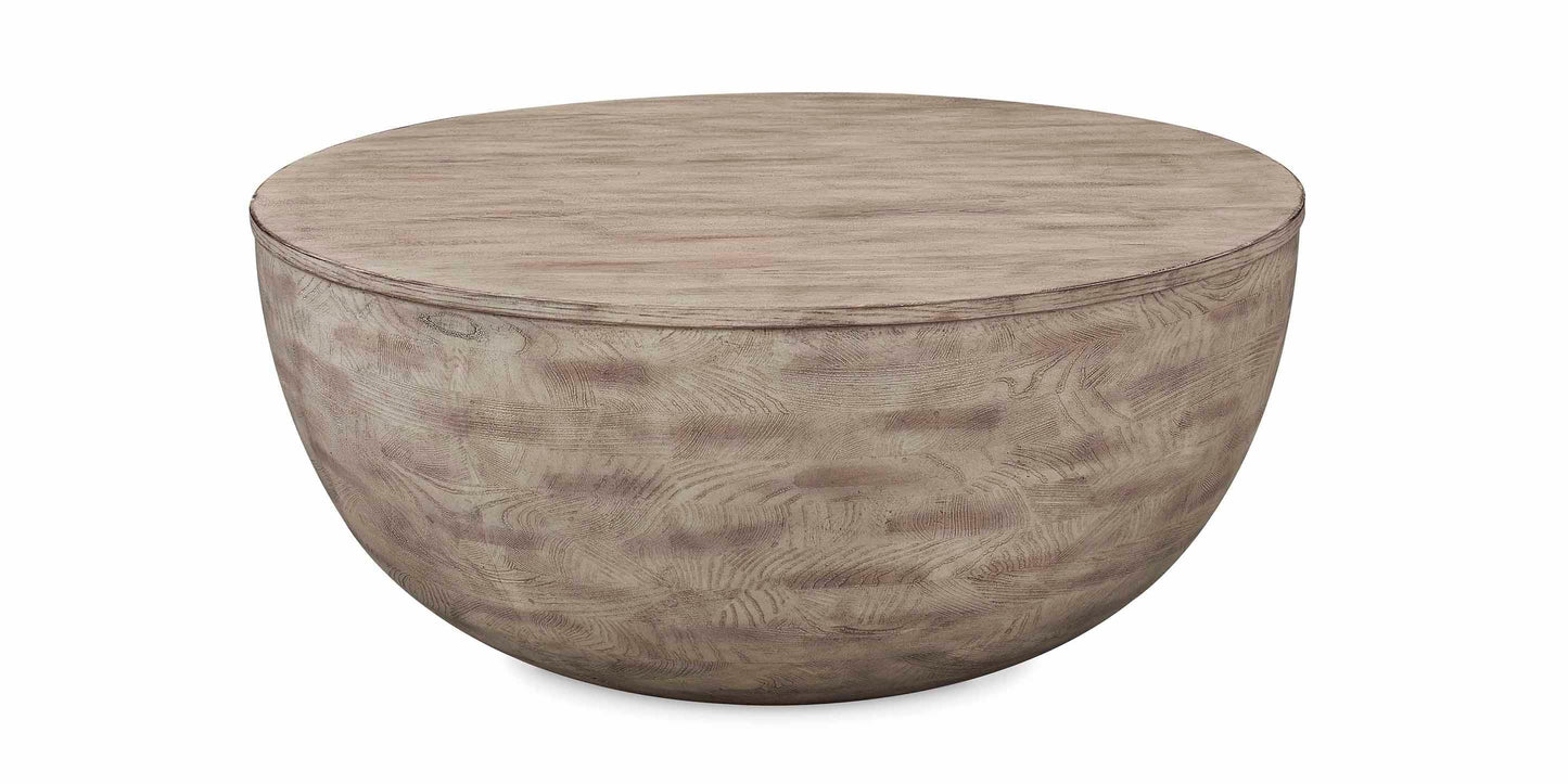 Bassett Tahiti Drum Cocktail Table — Global Texture, Made in the USA Bassett Coffee Table