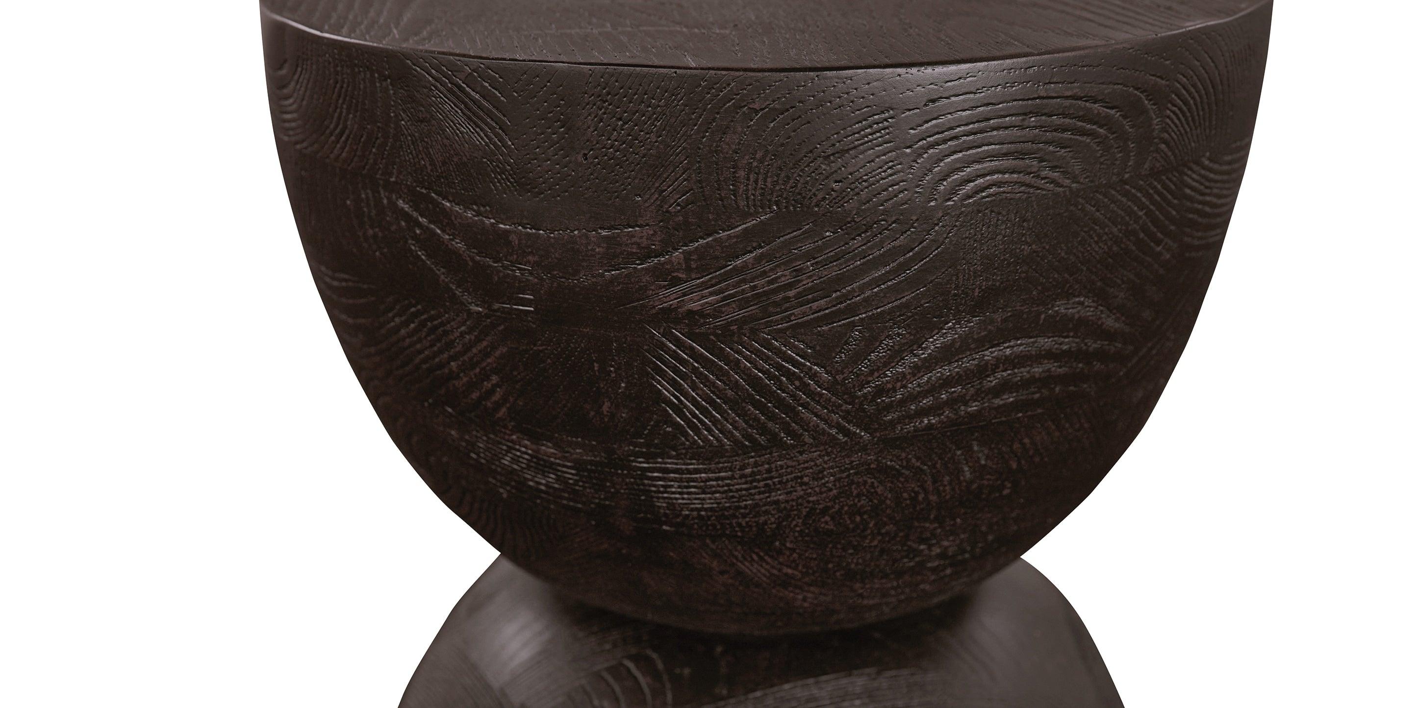 Bassett Tahiti Round Lamp Table — Hourglass Shape, Made in the USA Bassett End Table