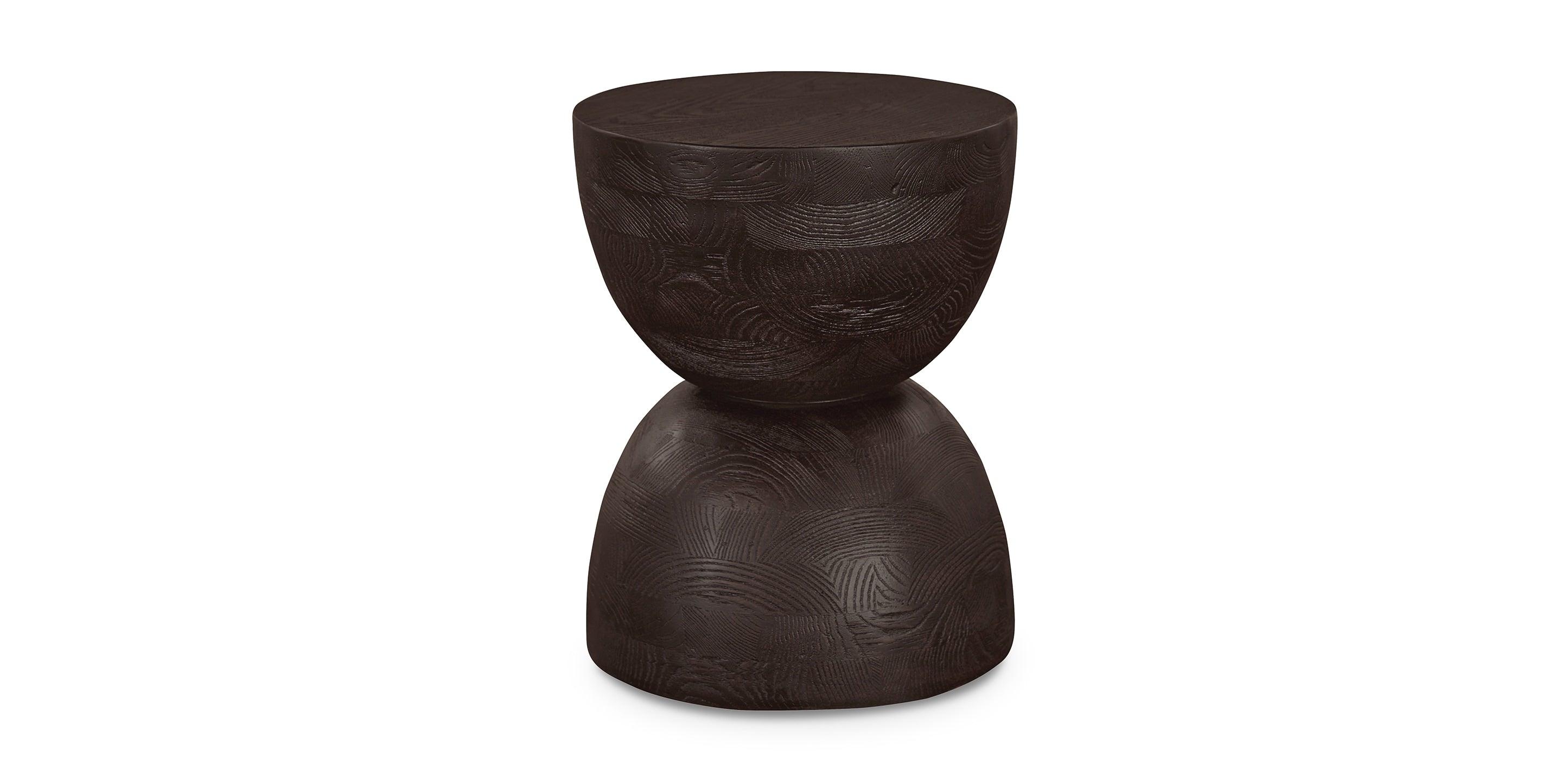 Bassett Tahiti Round Lamp Table — Hourglass Shape, Made in the USA Bassett End Table