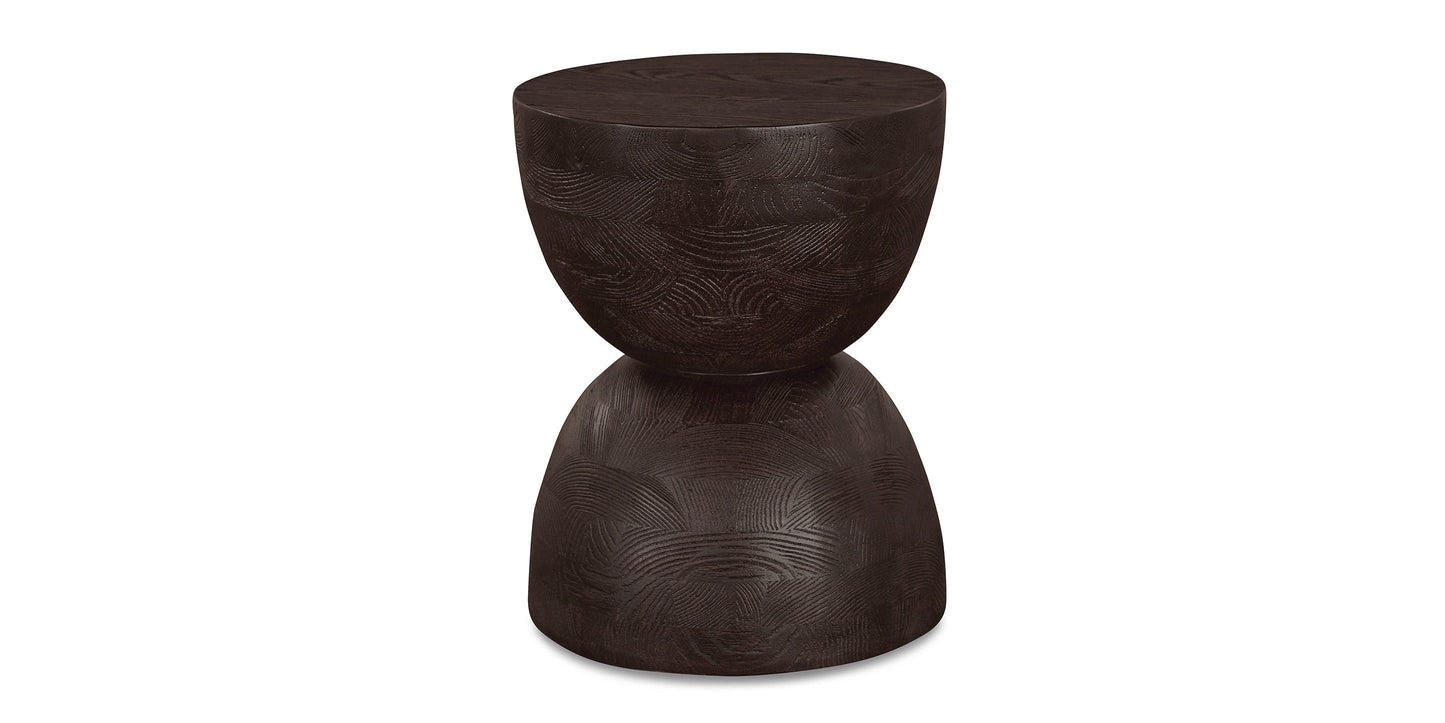 Bassett Tahiti Round Lamp Table — Hourglass Shape, Made in the USA Bassett End Table