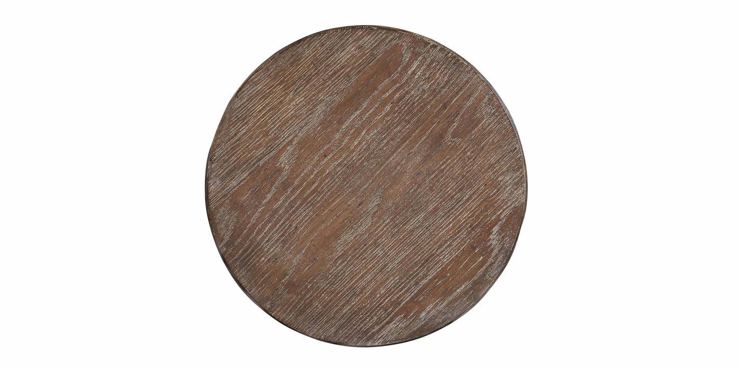 Bassett Tahiti Round Lamp Table — Hourglass Shape, Made in the USA Bassett End Table