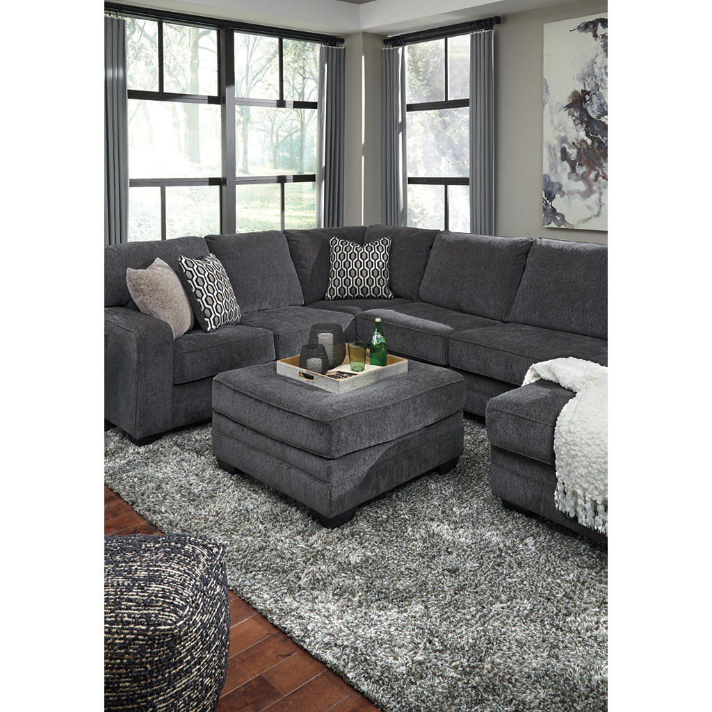 Tracling Oversized Ottoman — Slate Benchcraft® Living Room