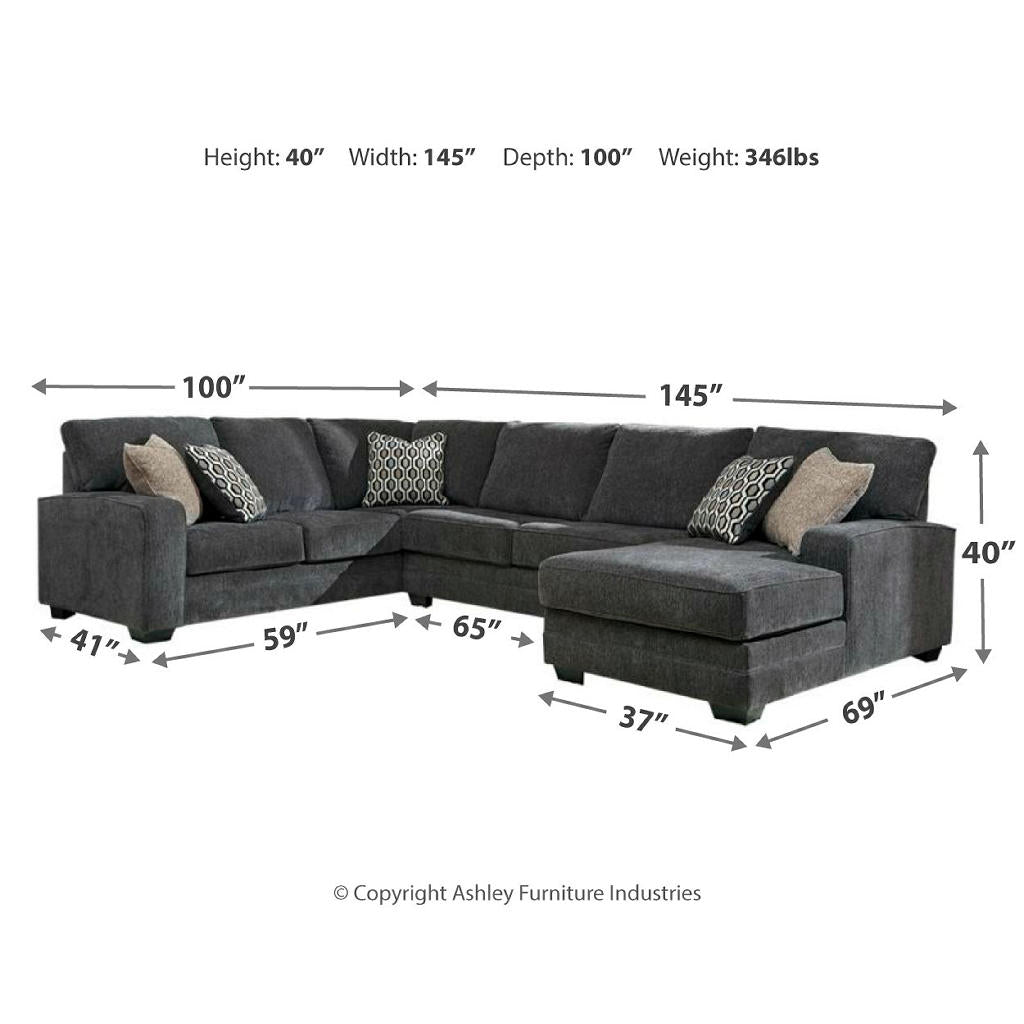 Tracling 3-Piece Sectional with Ottoman Benchcraft® Uncategorized