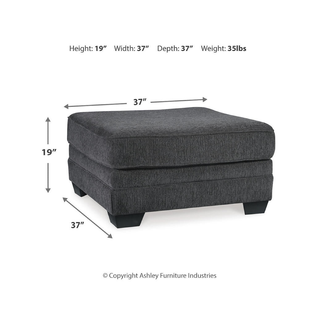 Tracling Oversized Ottoman — Slate Benchcraft® Living Room